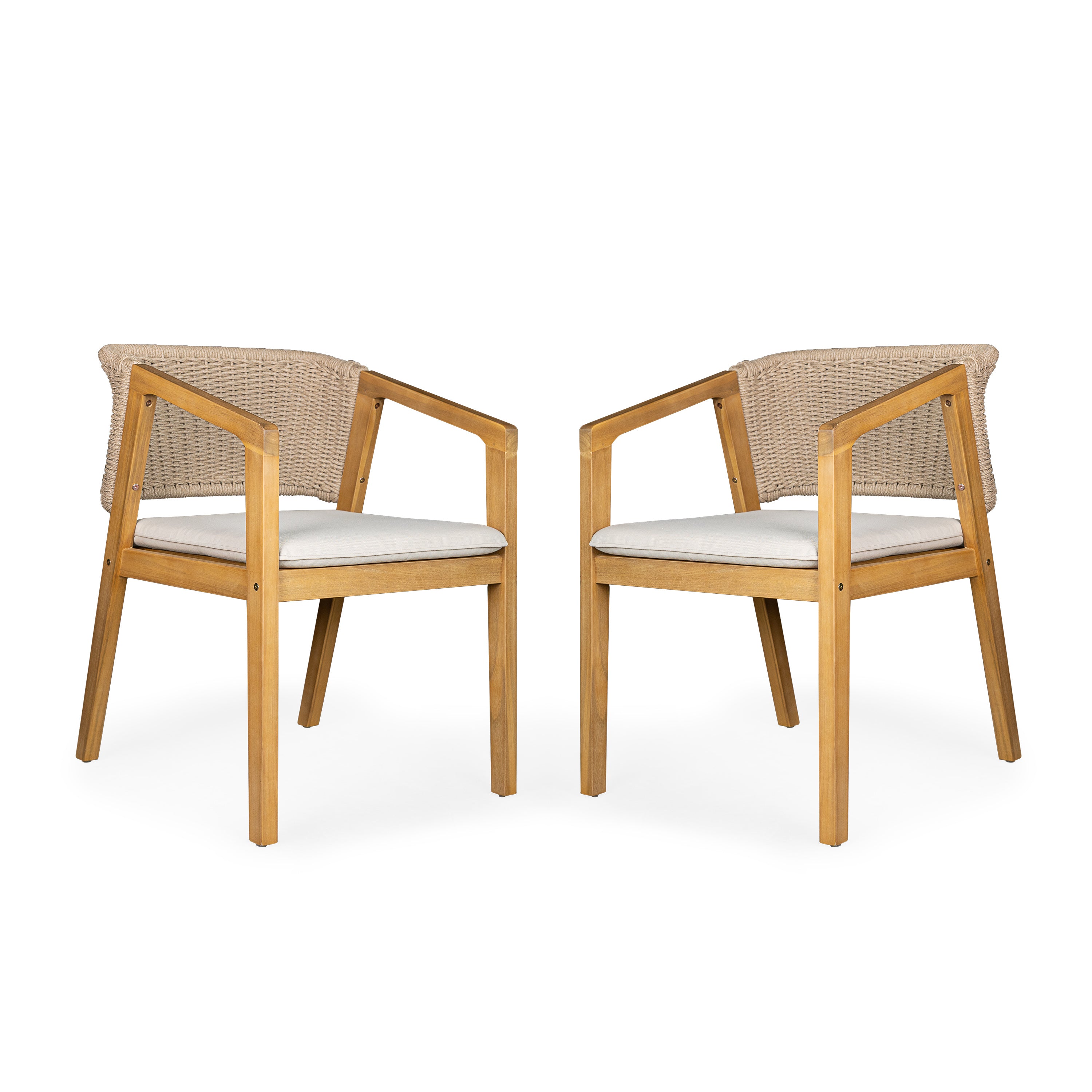 Acacia Wood Outdoor Dining Set of 5