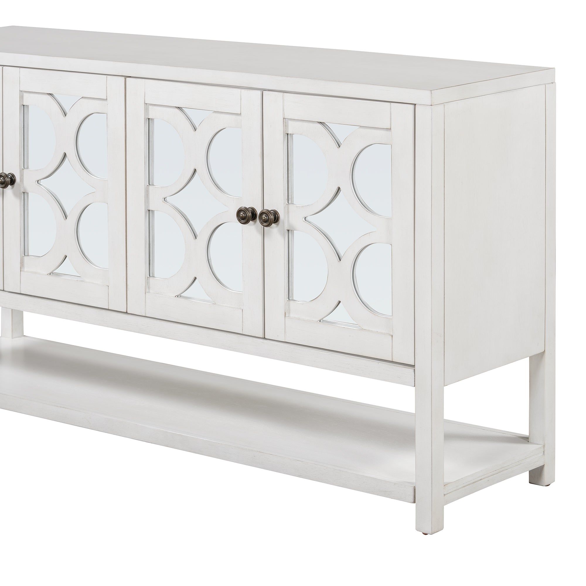 Mirrored Door Console Table