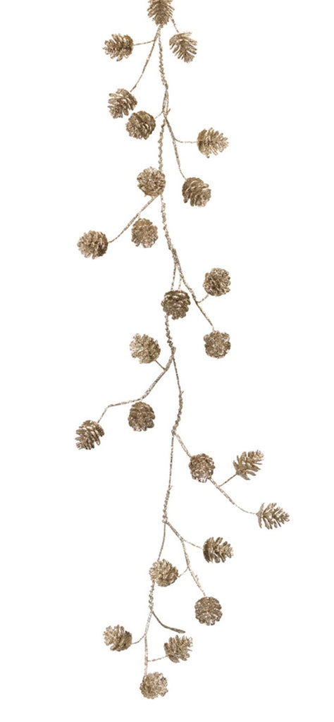 Frosted Pine Cone Twig Garland, Set of 2