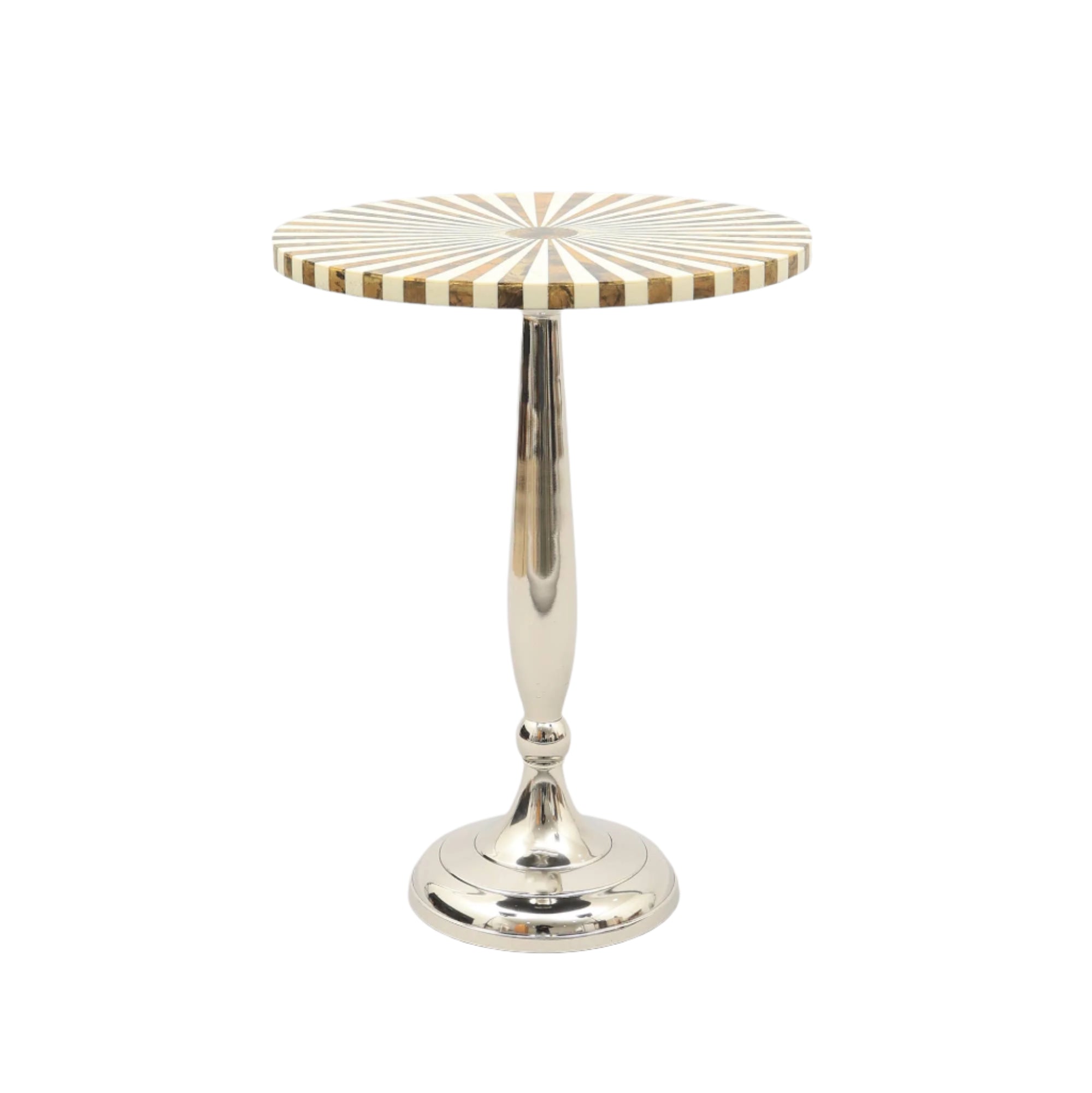 Decorative & Modern Nickel-Plated Resin Side Table-15X15X21"