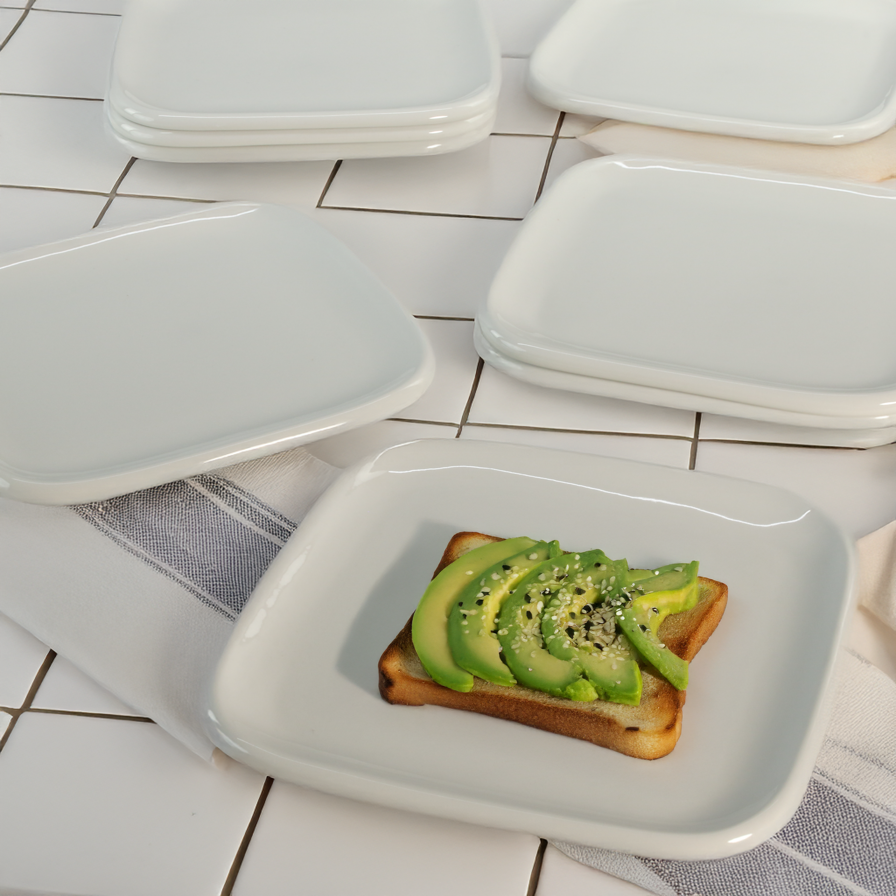 Impulse Square Salad Plates, Set of 8