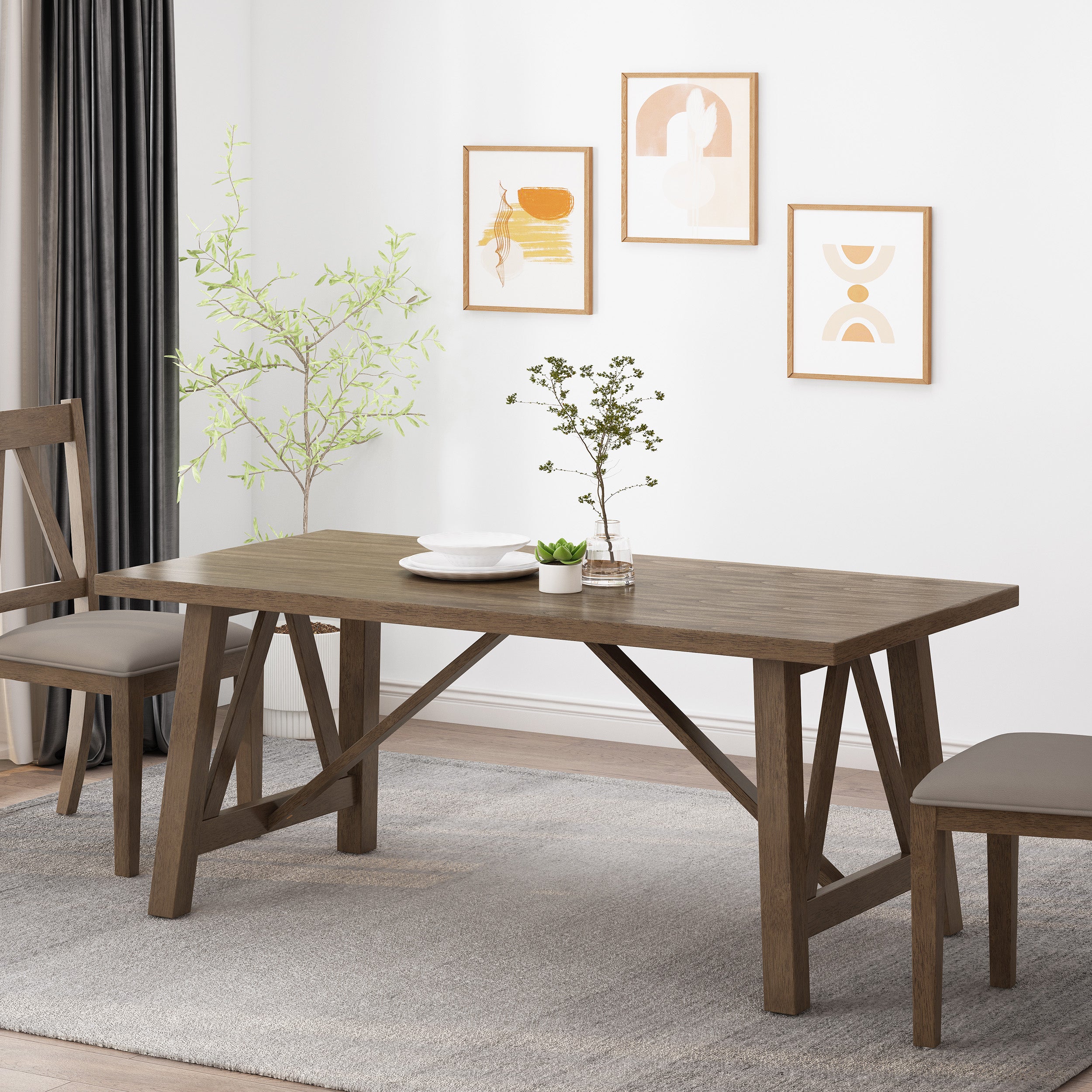 Meadowlark Farmhouse Style Rectangular Dining Table