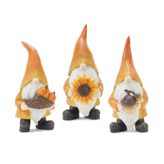 Fall-Harvest-Gnome-Figurine-(set-of-3)-Orange-Fall-Decor