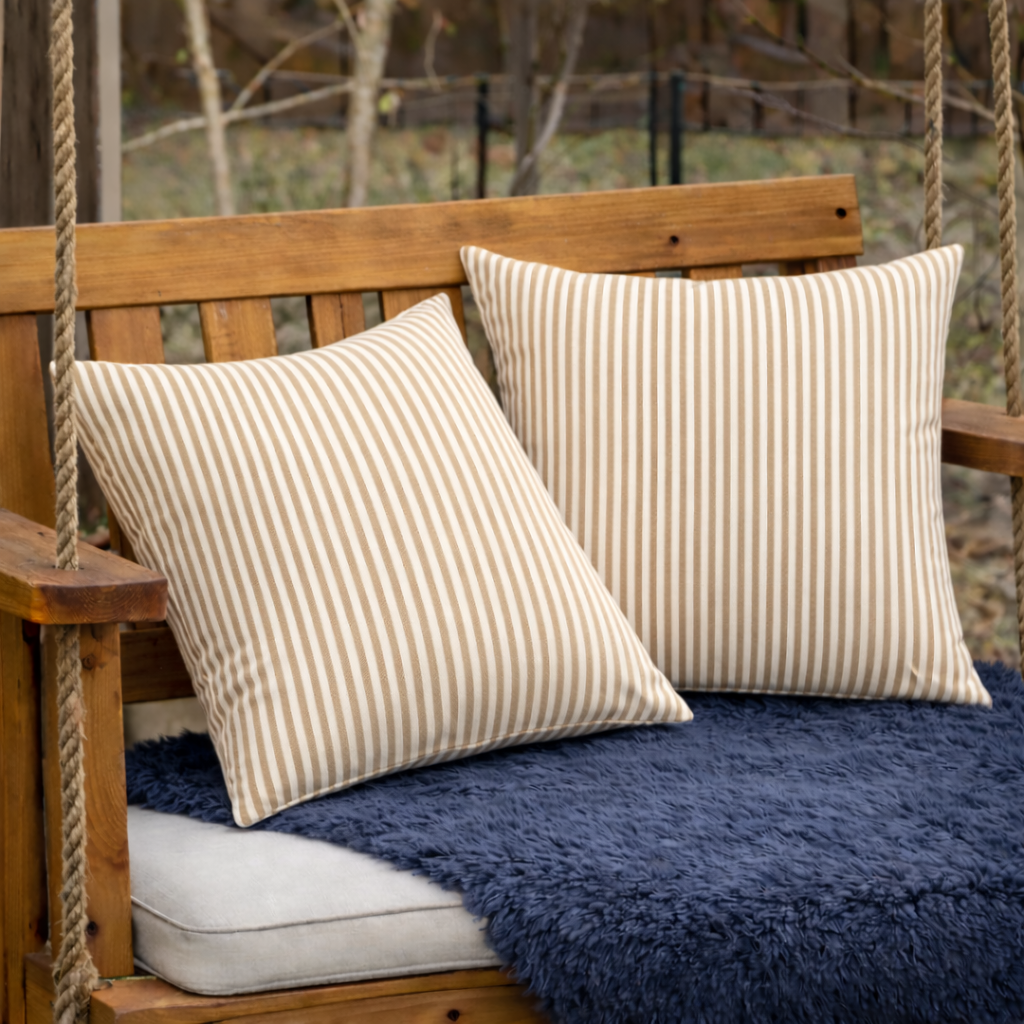 2 Pack Outdoor Throw Pillows, Waterproof & Fade-Resistant Patio Cushions - Soft & Comfortable Decorative Pillow Covers