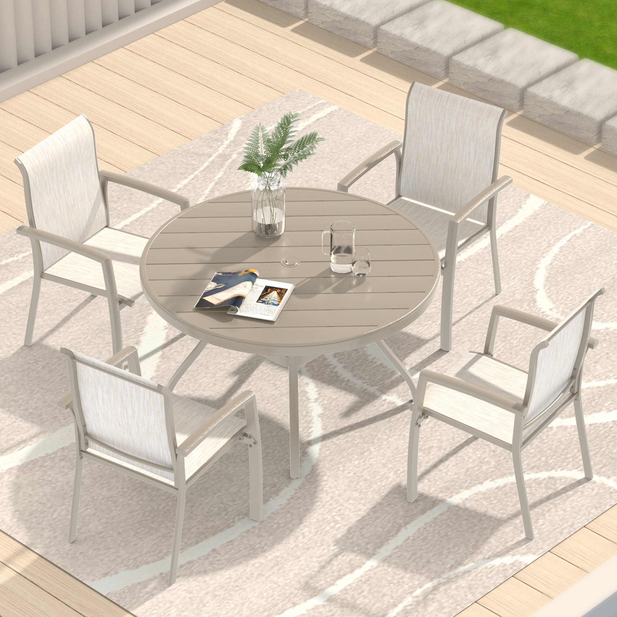 Vireo Outdoor Round Patio Dining Table