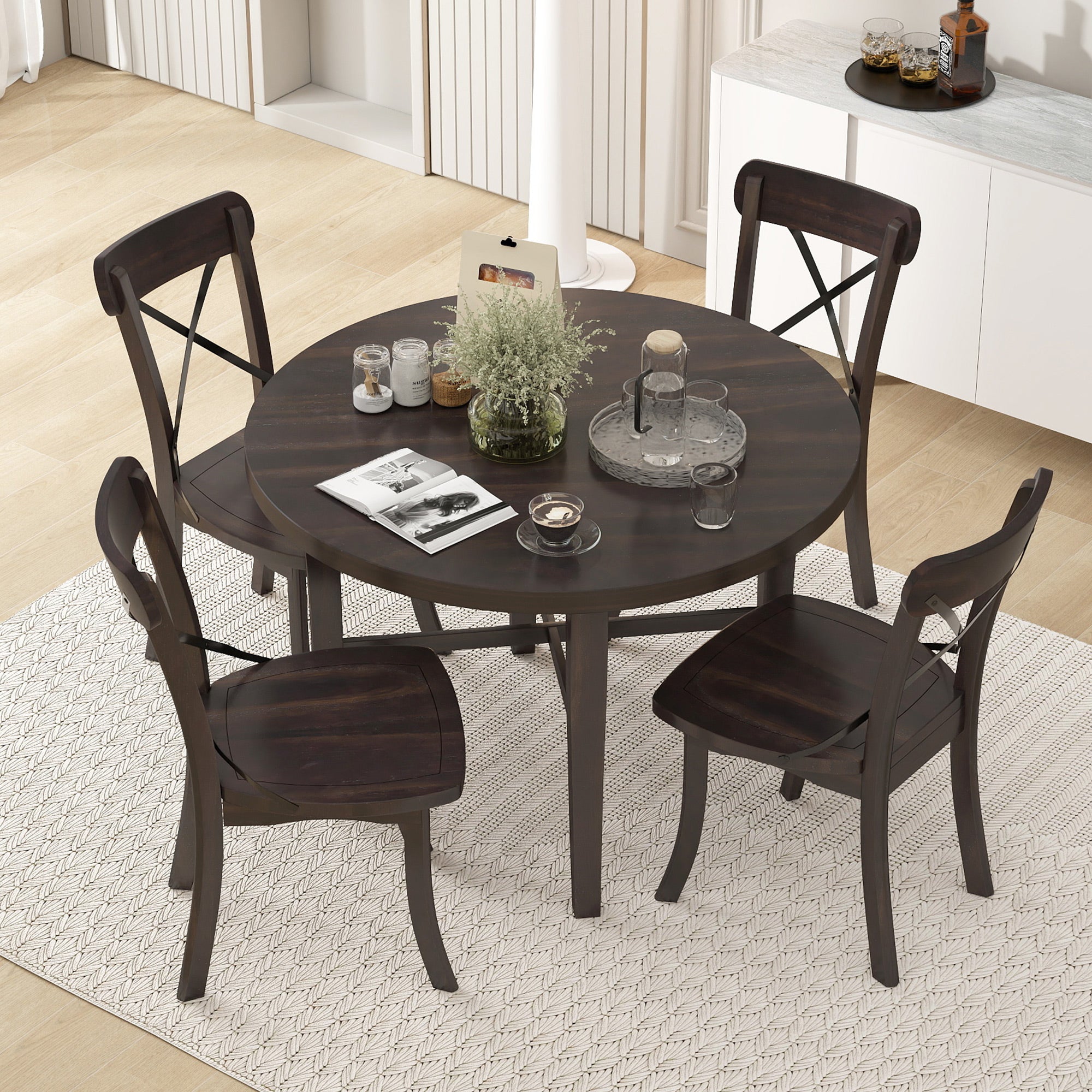 5-Piece Farmhouse Dining Set
