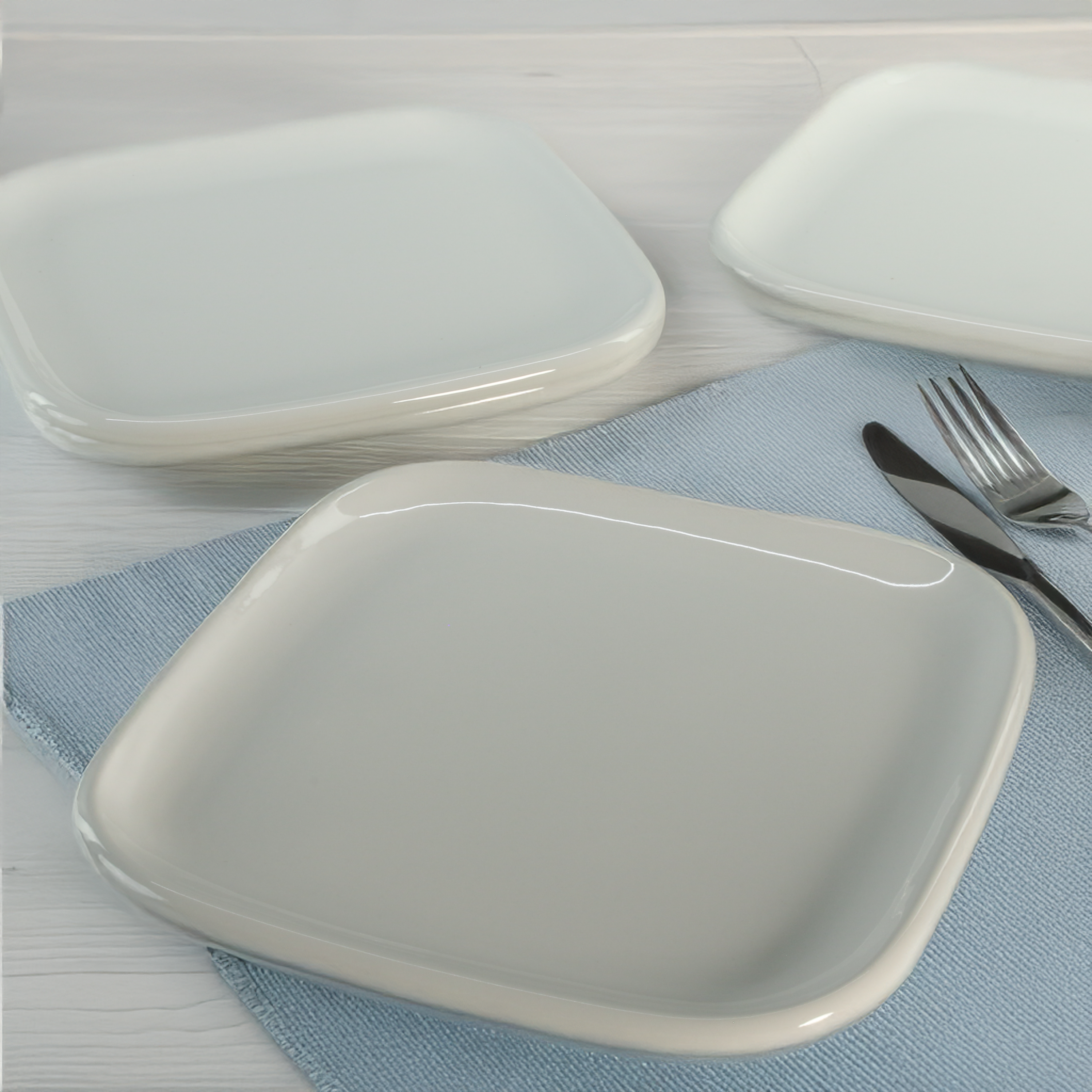 Impulse Square Dinner Plates, Set of 4