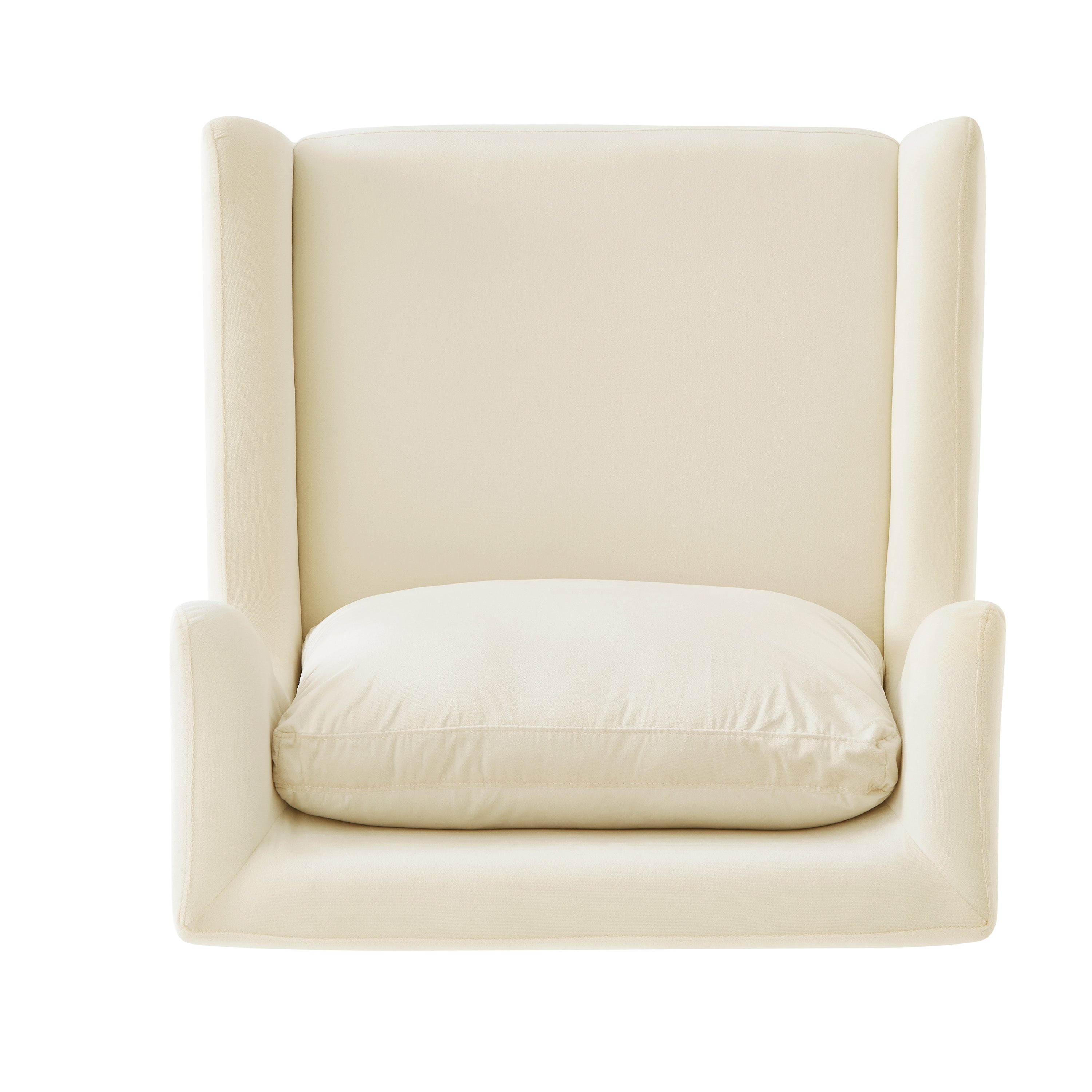 Modern Velvet Accent Chair with Arms and Gold Tone Legs
