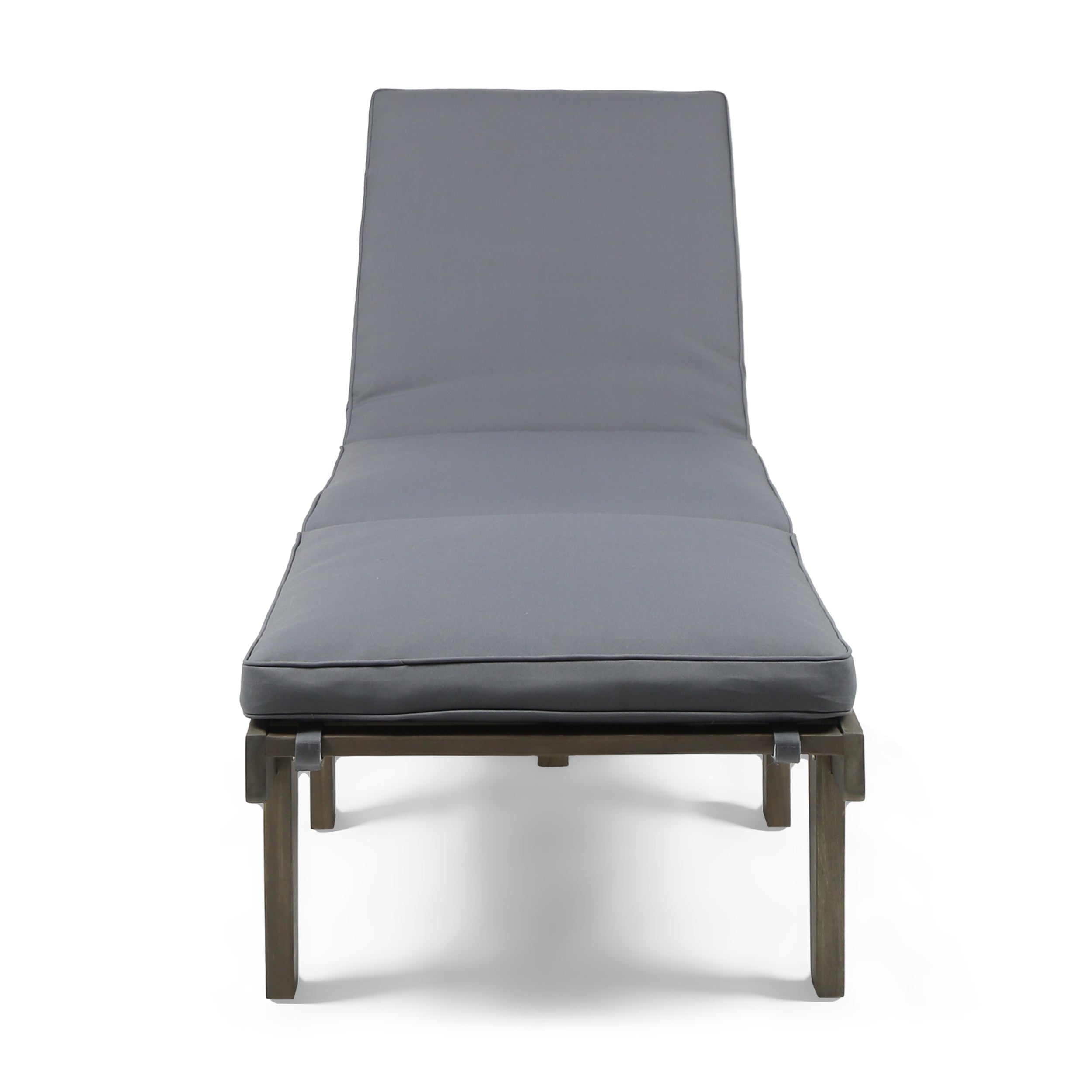 Ariana Acacia Wood Chaise Lounge with Cushion