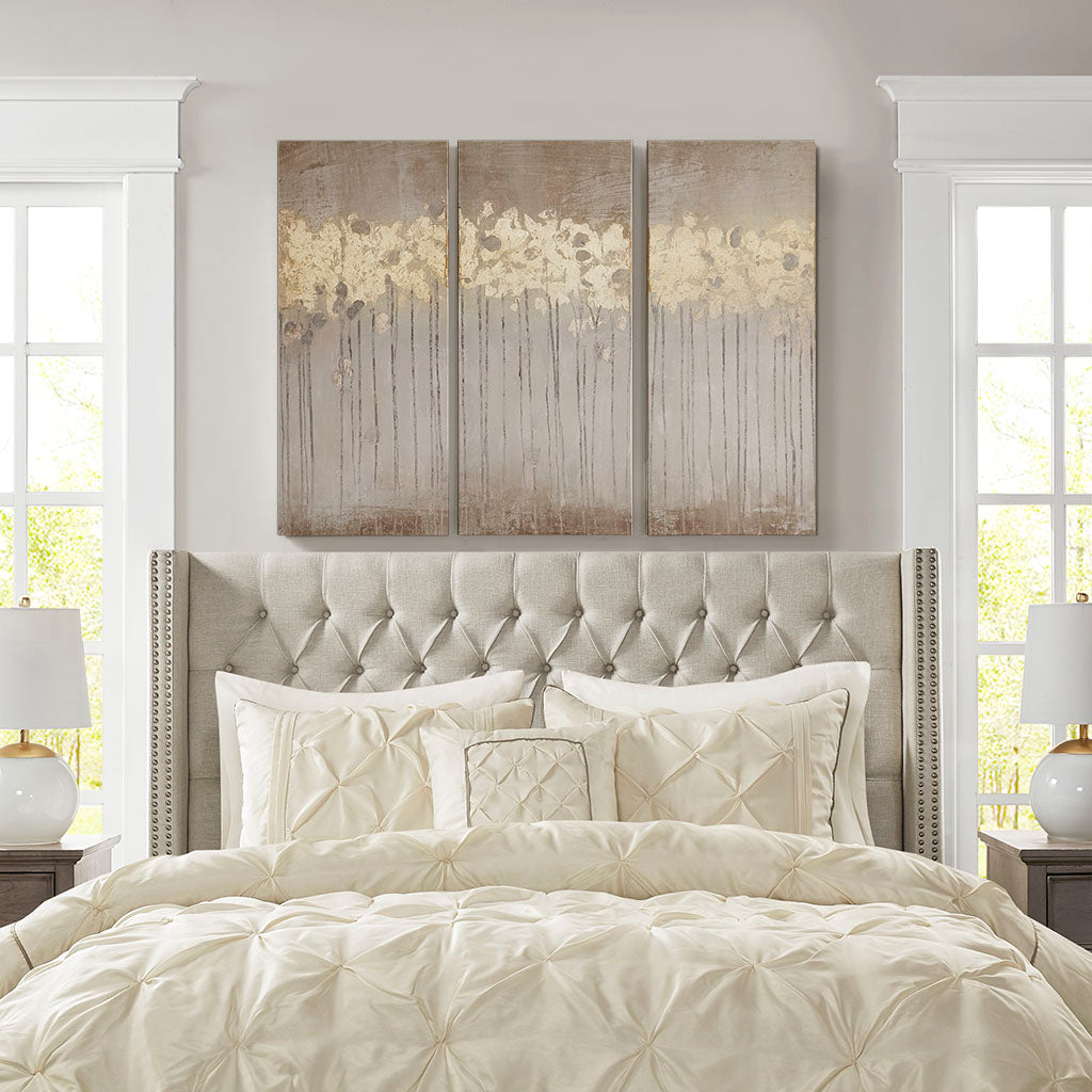 3-Piece Gold Foil Abstract Wall Art Set