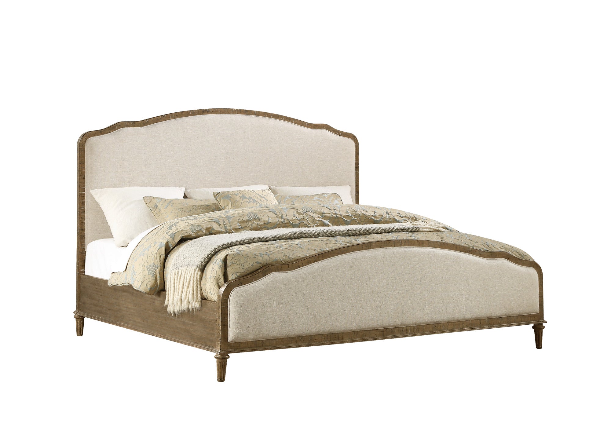 Brown Upholstered Bed