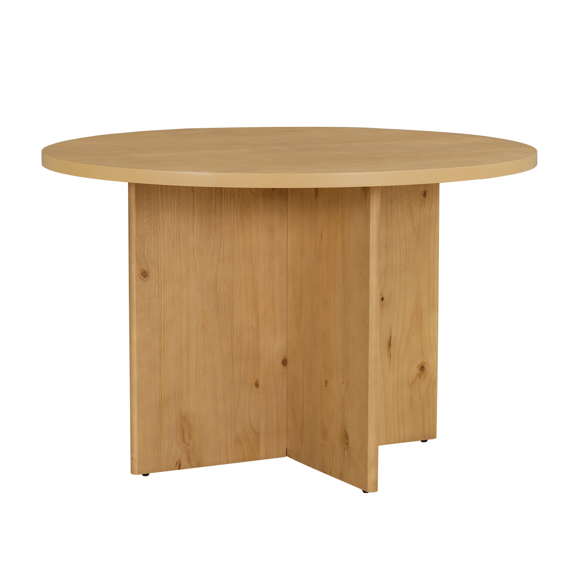5-Piece Dining Set with Round Tabletop and 4 Upholstered Dining Chairs