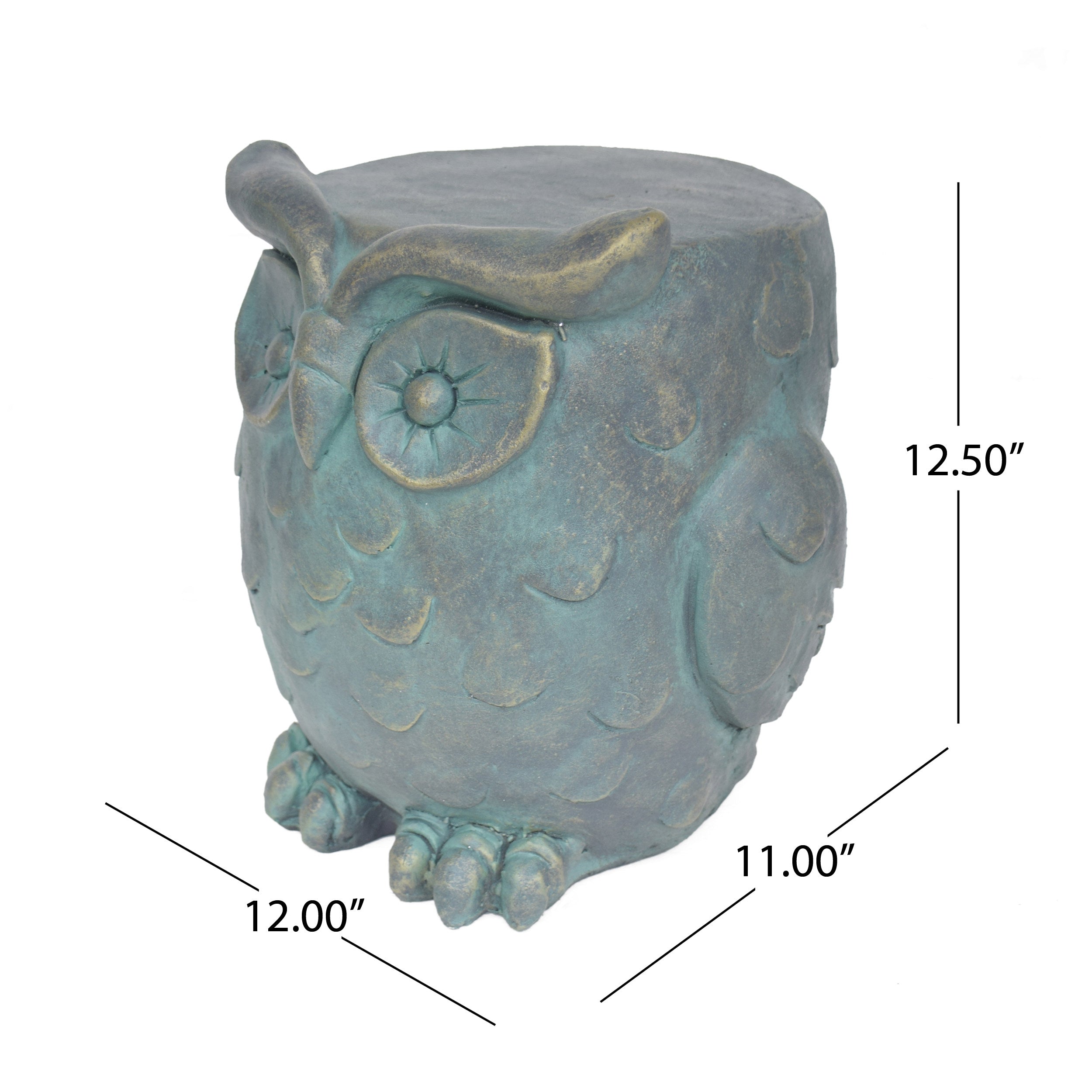 Outdoor Lightweight Concrete Owl Stool
