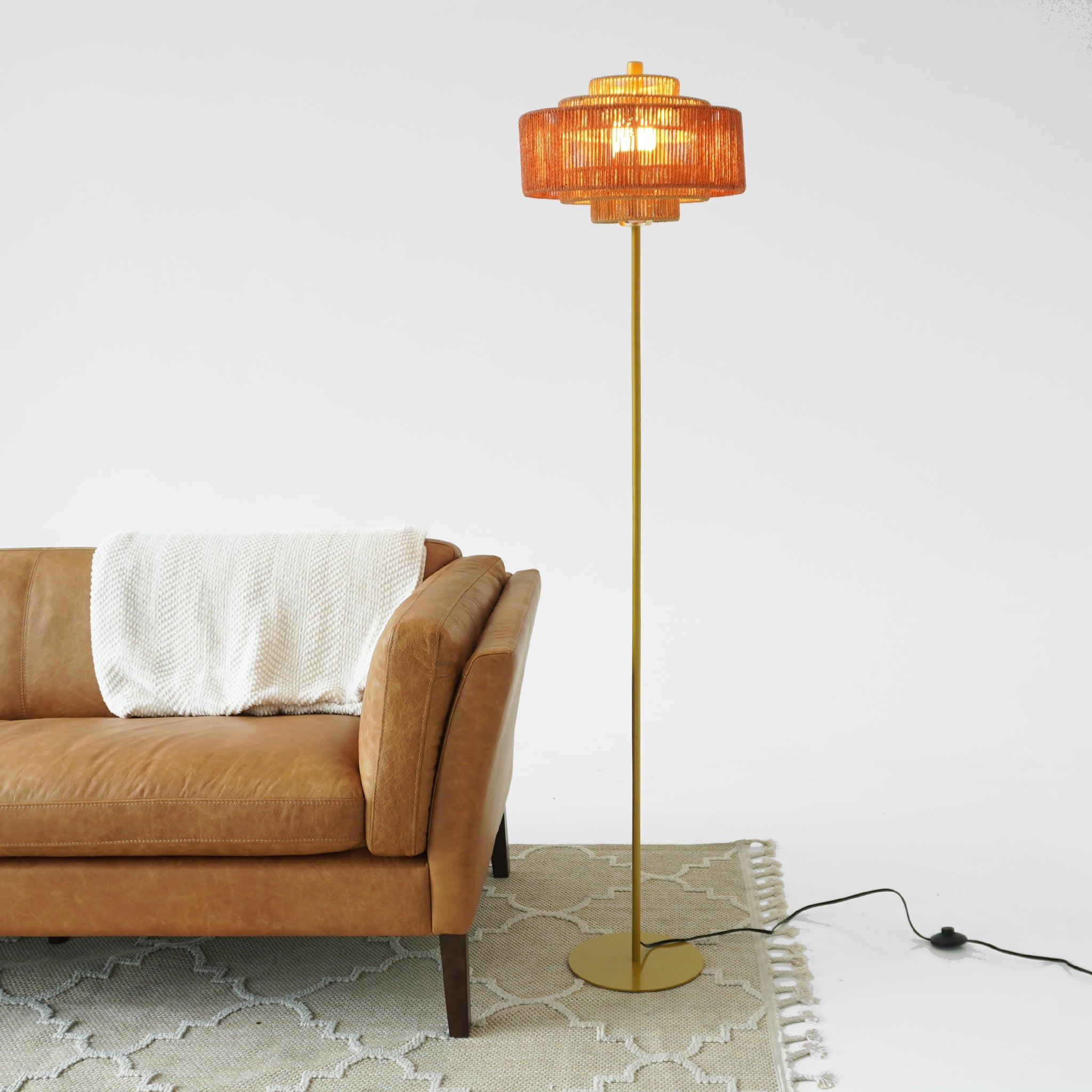 Modern Gold Tripod Floor Lamp