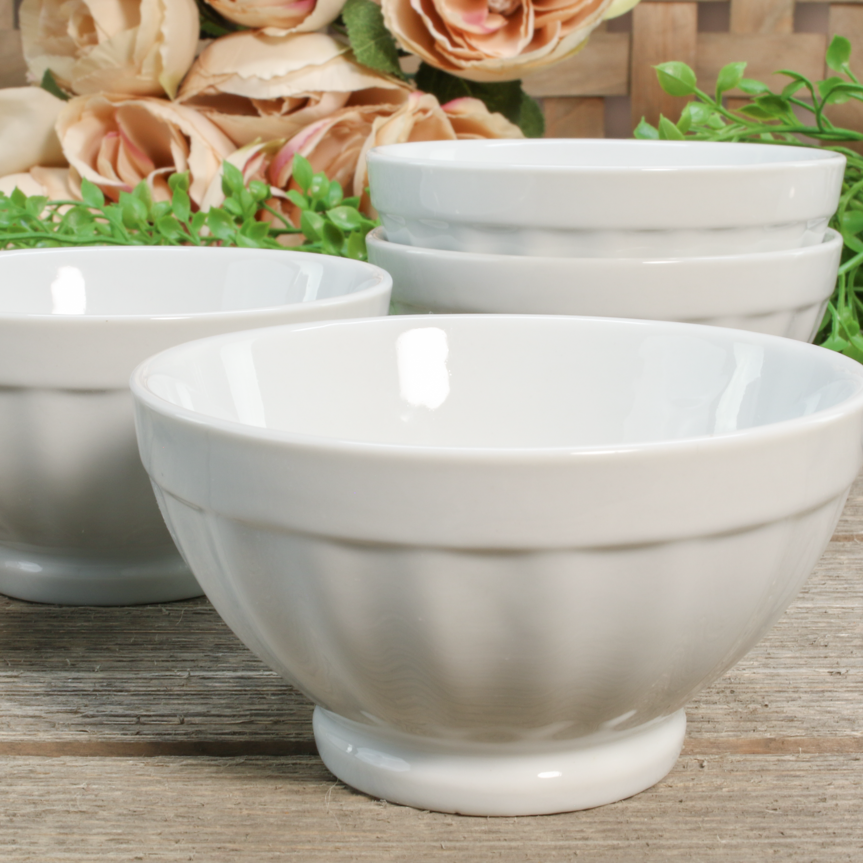 Fluted Bowls, Set of 4