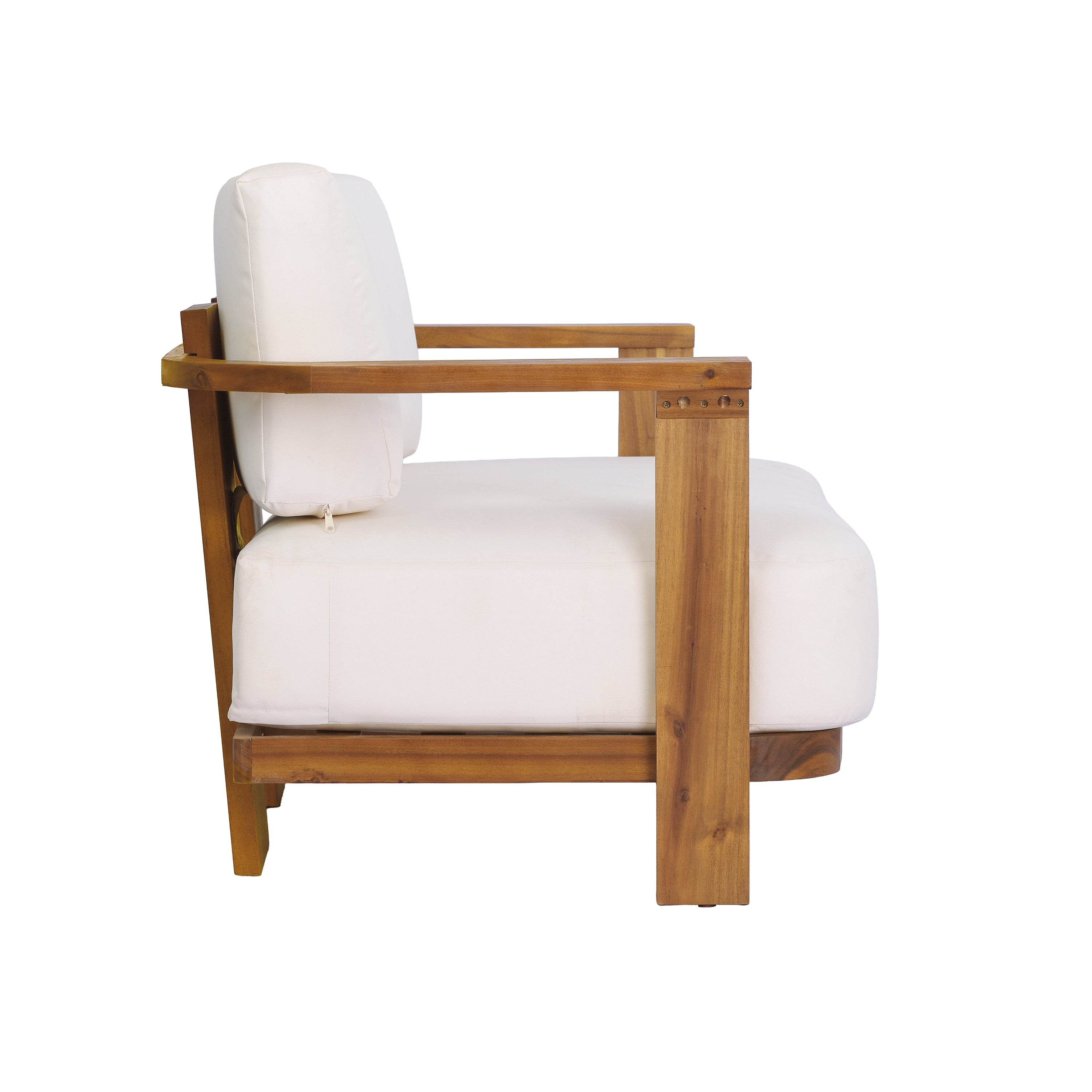 Kanso Acacia Wood Outdoor Patio Loveseat and Coffee Table