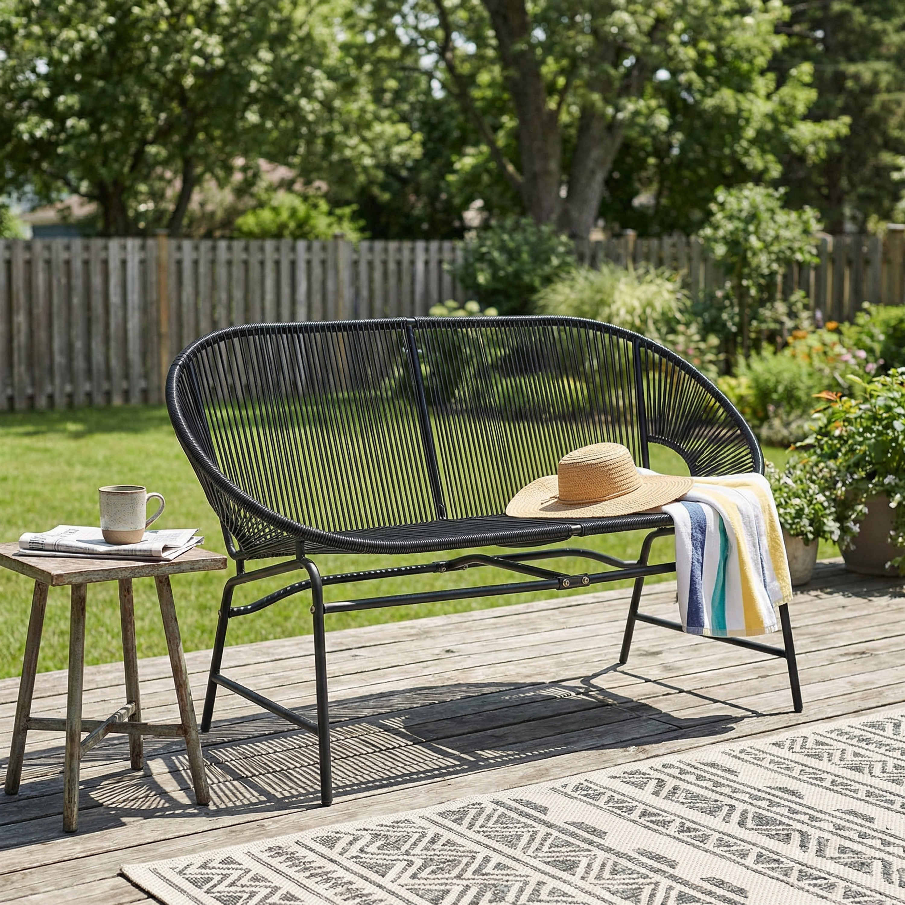 Nusa Outdoor Patio Wicker Loveseat