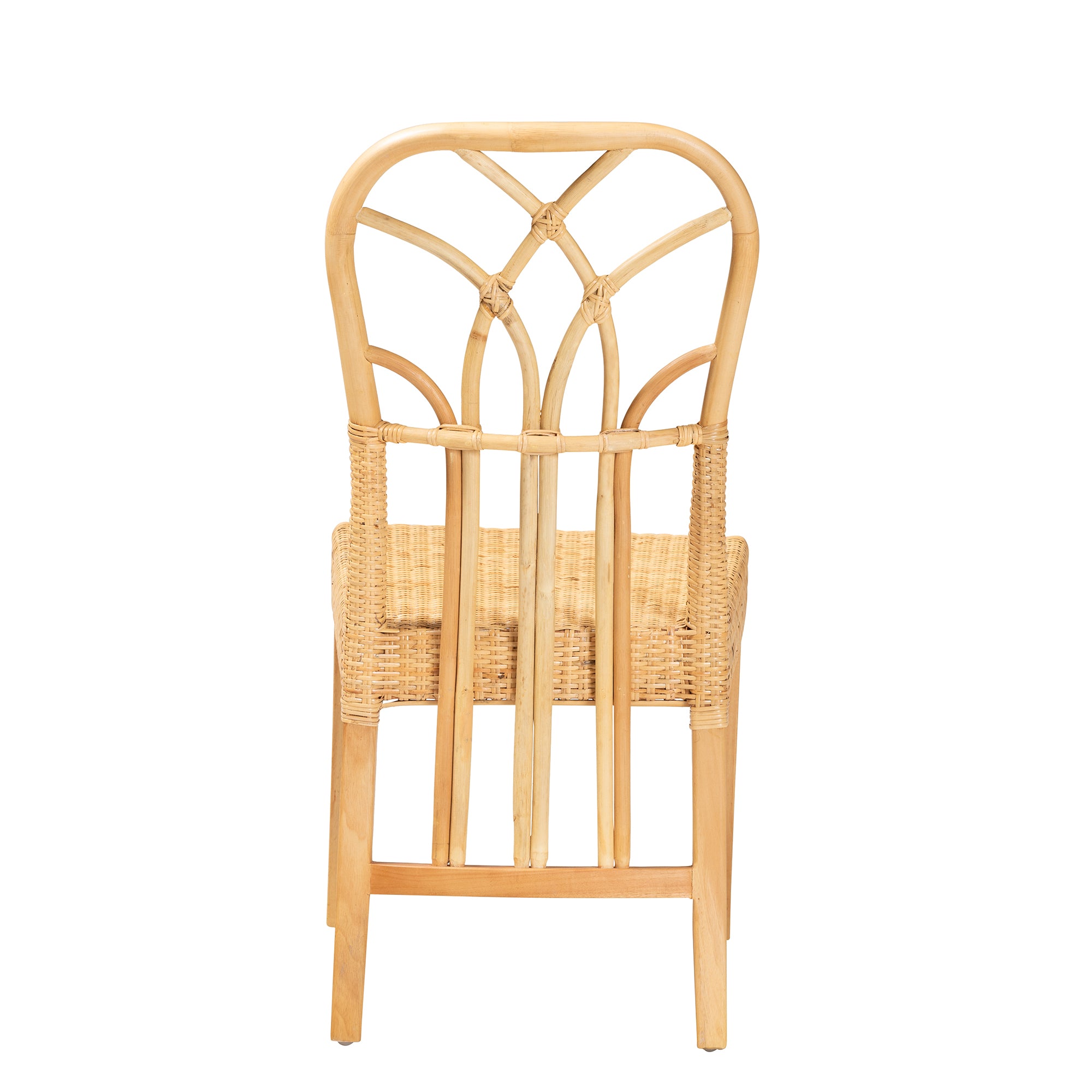 Maxim Mahogany Wood and Rattan Dining Chair