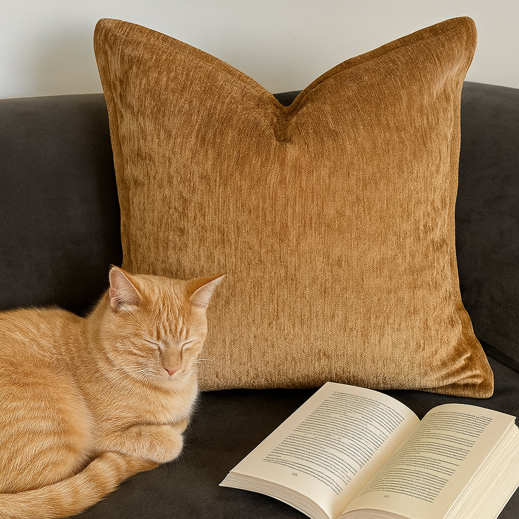 Velvet Throw Pillow with Luxe Shine