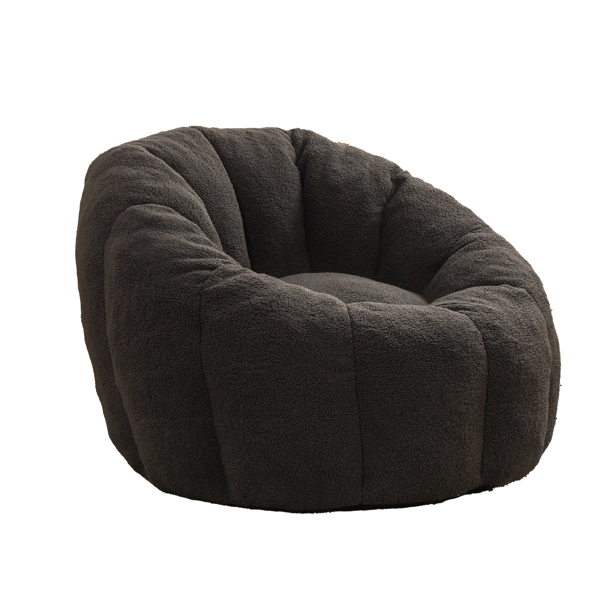 Plush Faux Fur Bean Bag Chair with Armrests