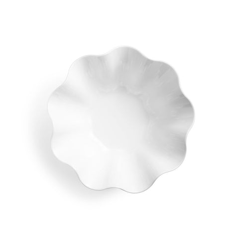 White 15.5" Clam Outdoor Serving Bowl