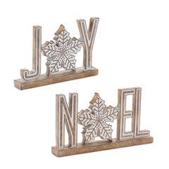 Joy-and-Noel-Tabletop-Sign-(set-of-4)-Brown-Decor