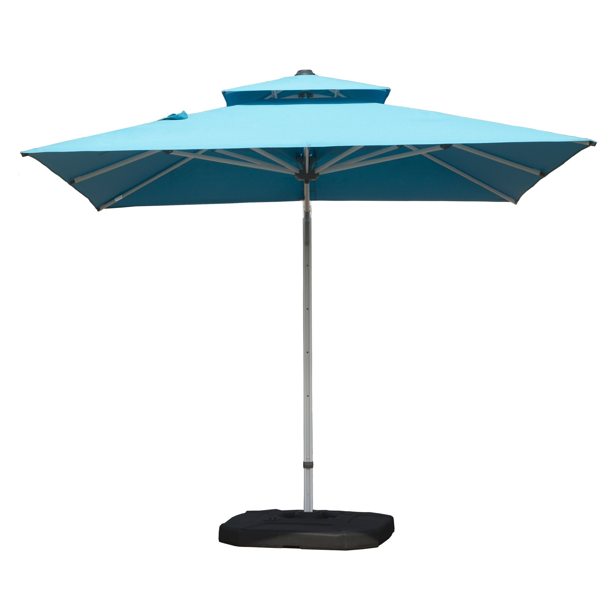9' Aluminum Cantilever Tilt Patio Umbrella with Center Pole, Base Not Included