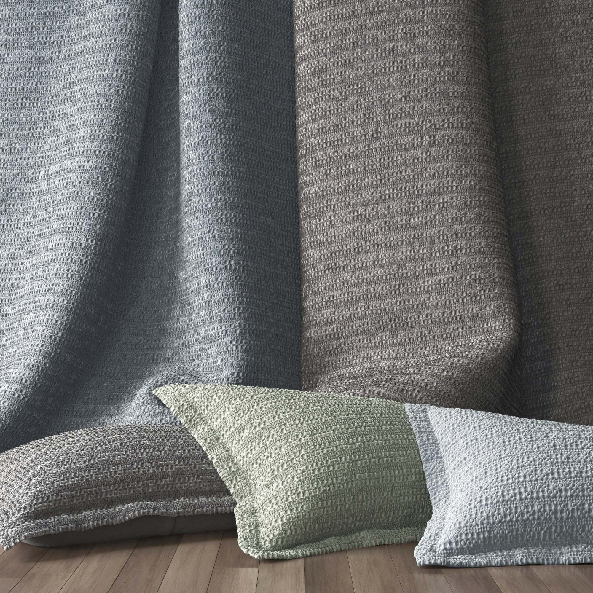 100% Cotton Honeycomb Waffle Textured Duvet Cover with Pillow Shams