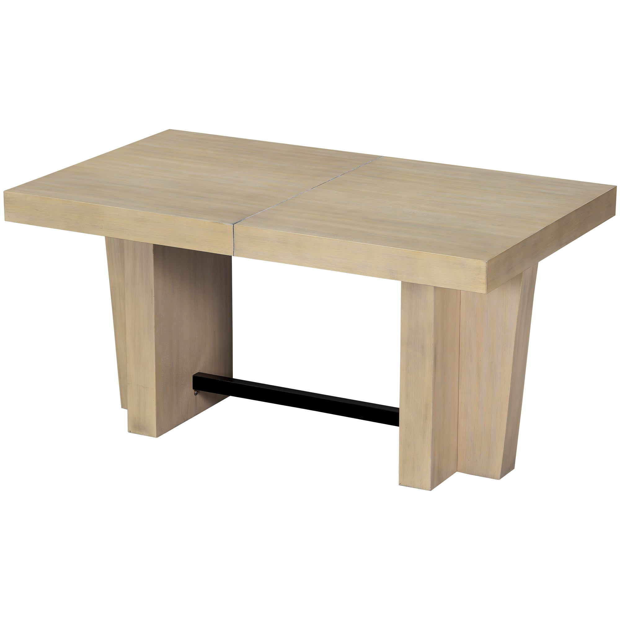 Meadowlark Farmhouse Extendable Wood Dining Table with 4 Upholstered Chairs & Bench