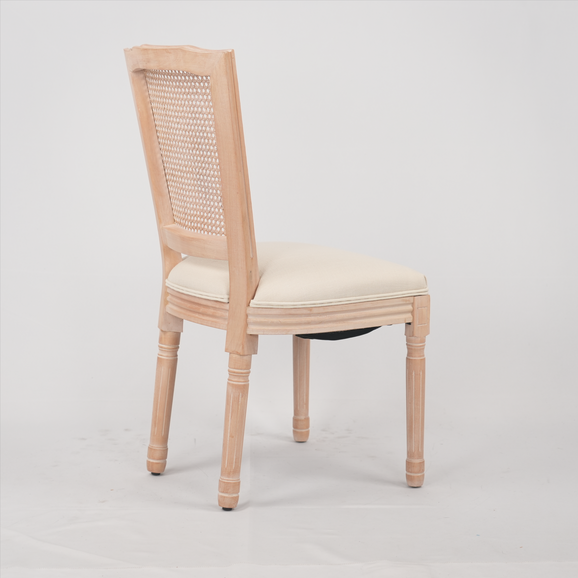 French Country Upholstered Fabric French Dining Chair, Set of 2