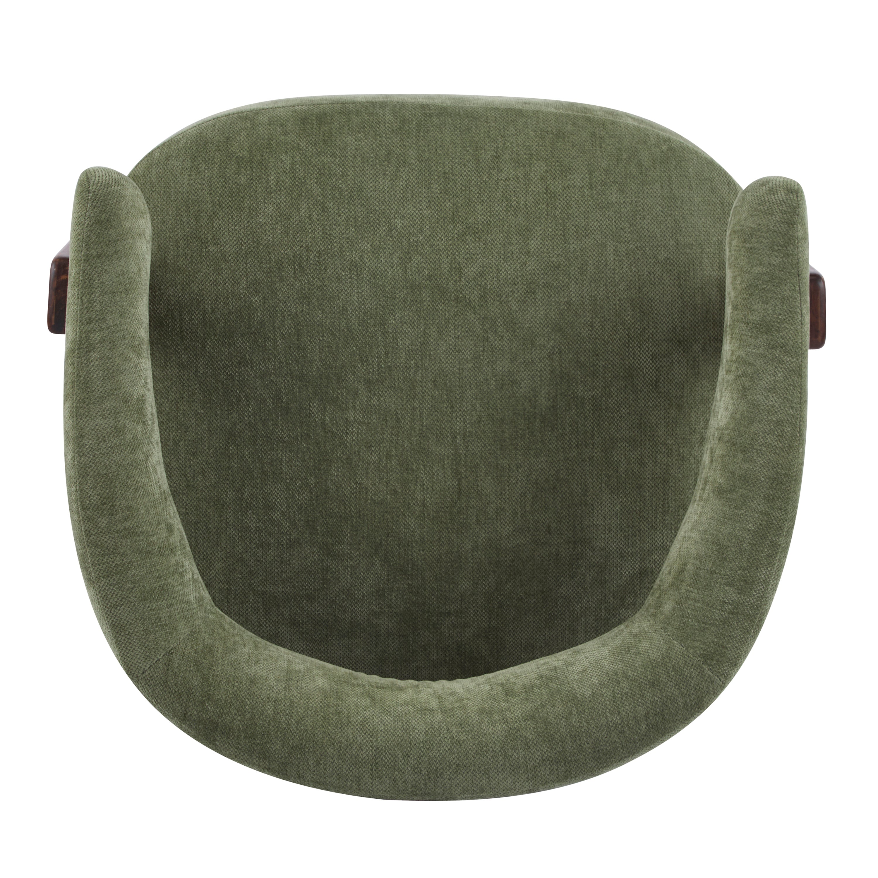 Modern Open-Back Accent Chair with Wooden Frame