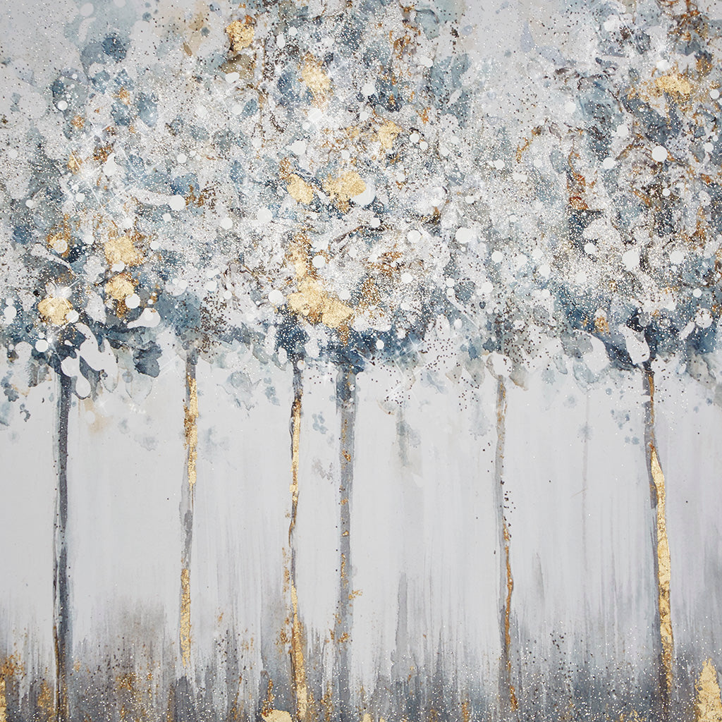 3-Piece Gold Foil Triptych Wall Art Set