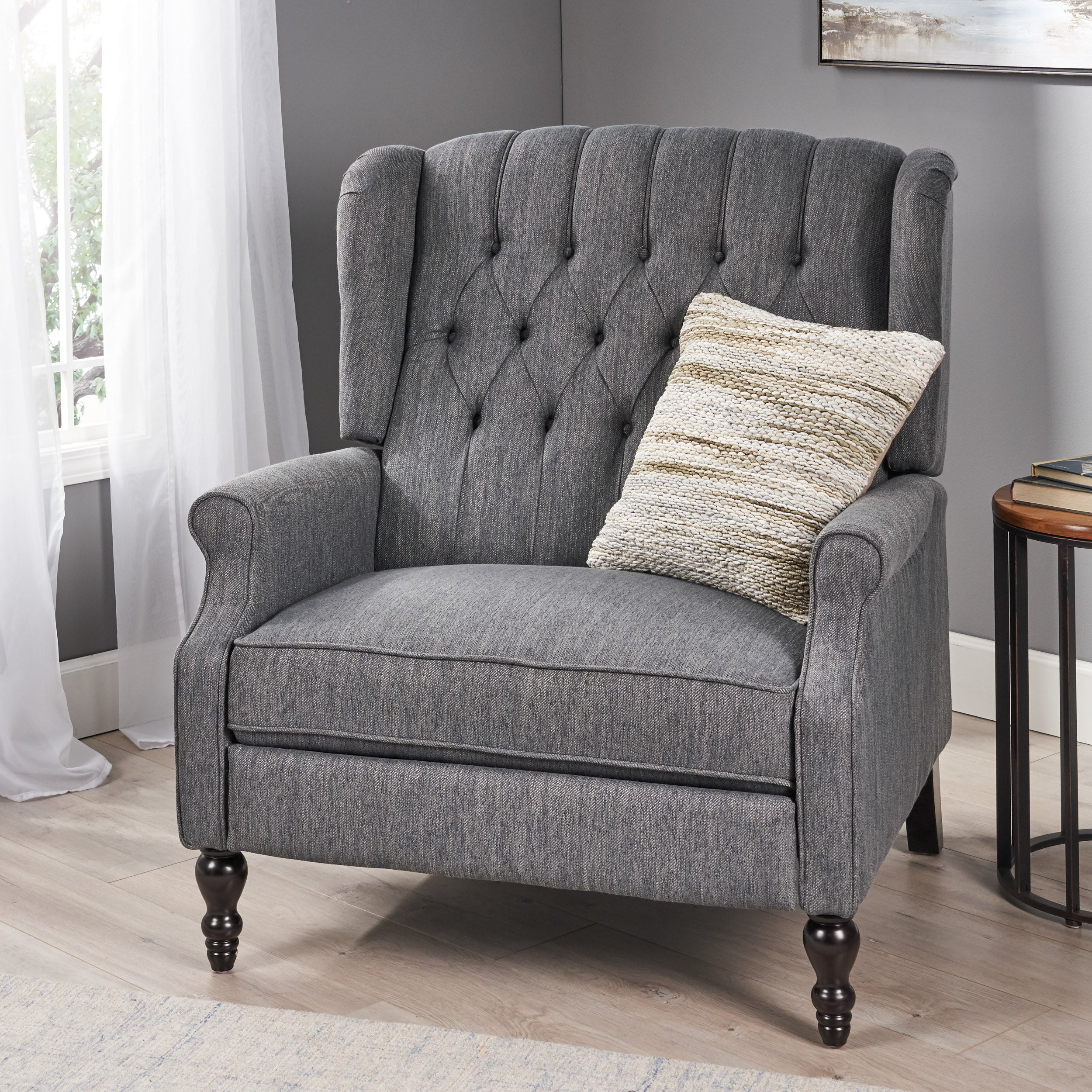 Oversized Wingback Tufted Recliner Accent Chair
