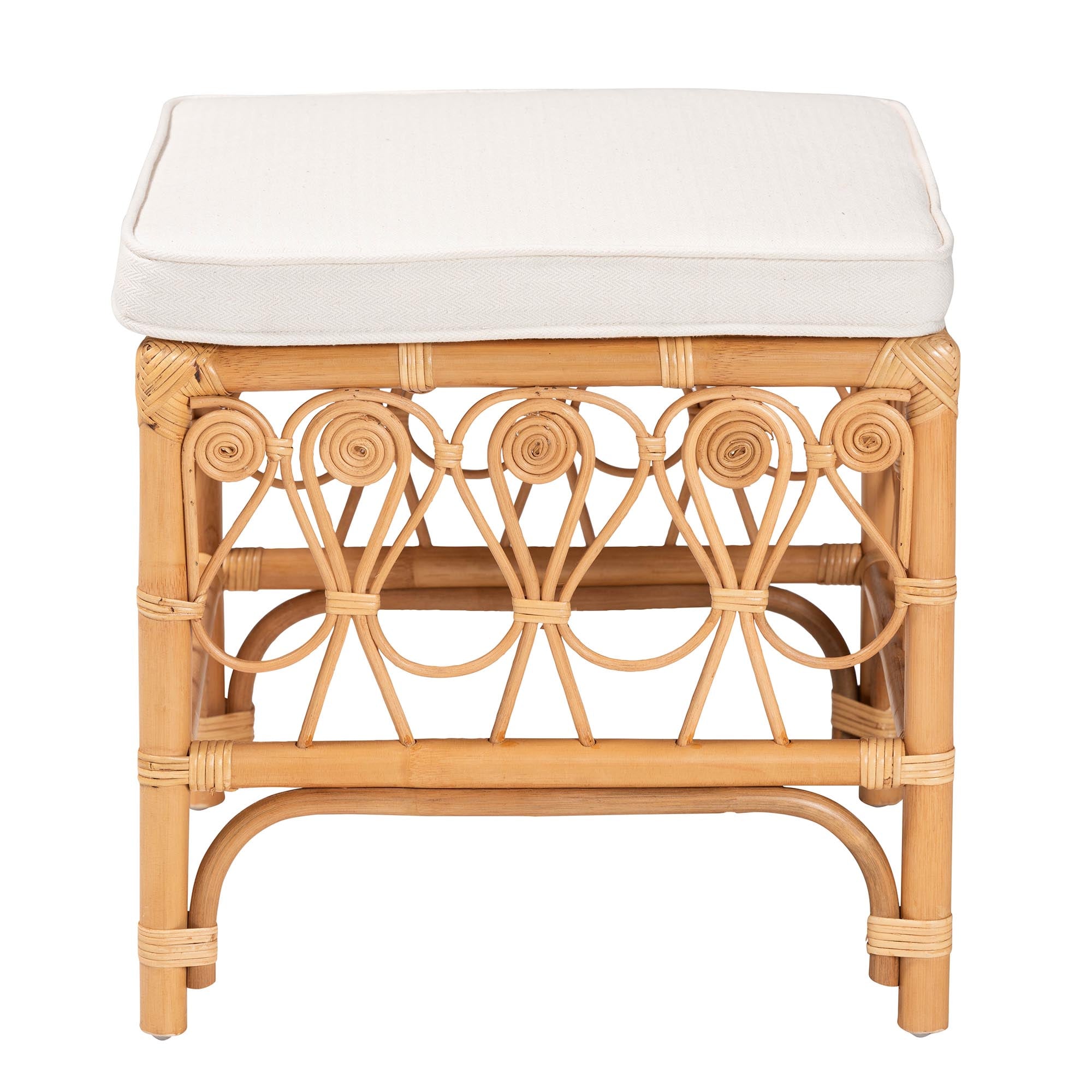 Rayhan Rattan Footstool
