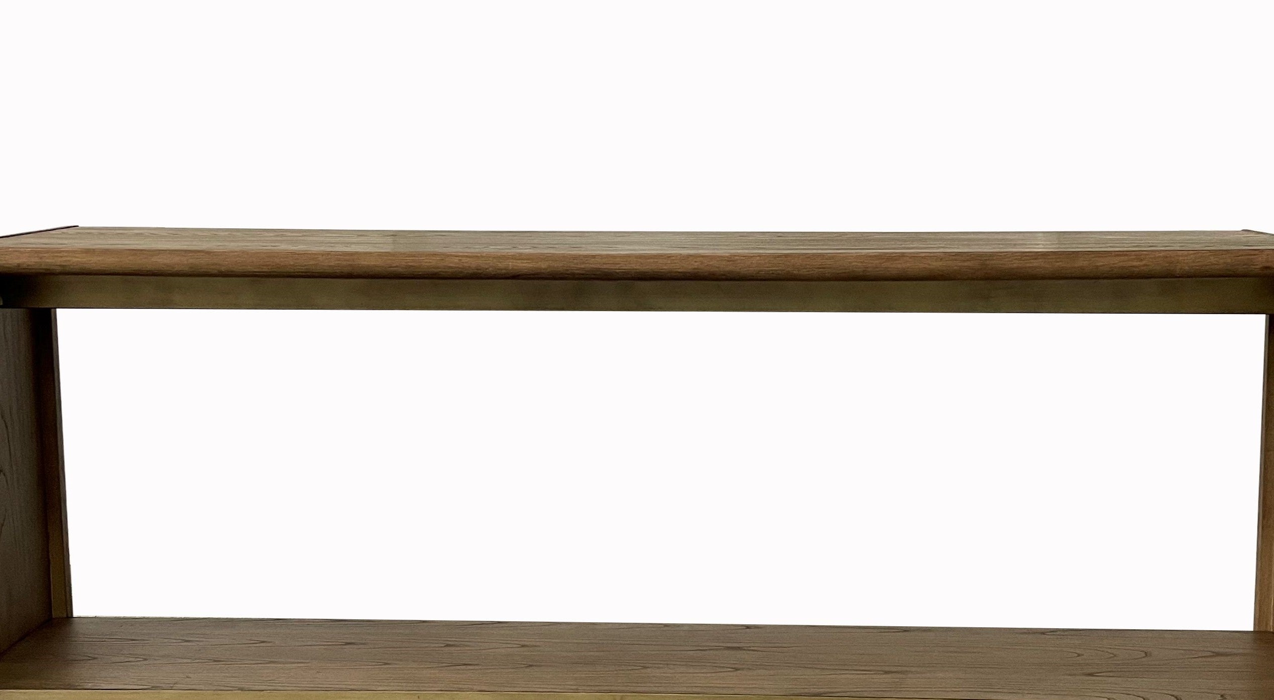 Waterfall Console Table with Bottom Shelf