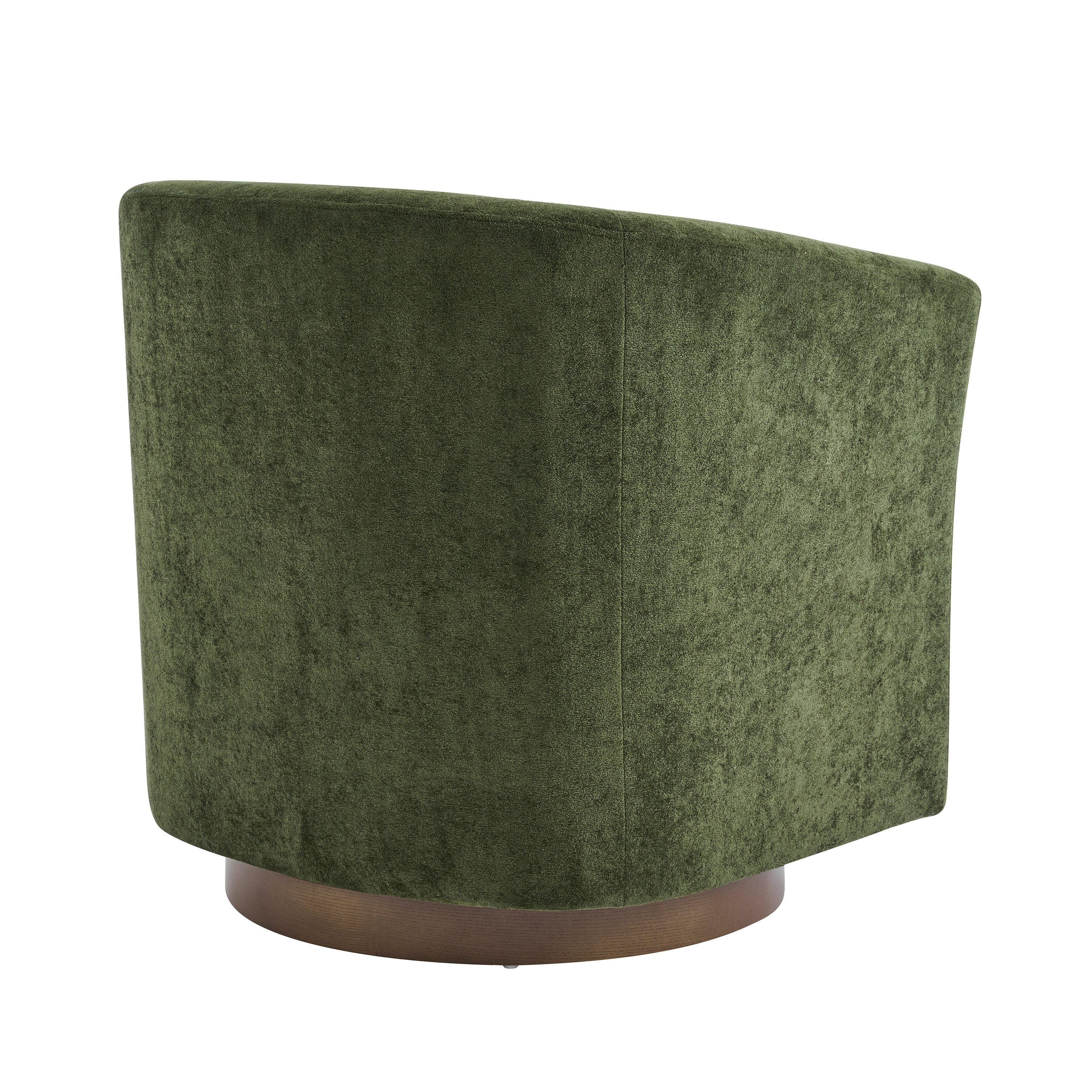 Wooden Base Swivel Accent Chair