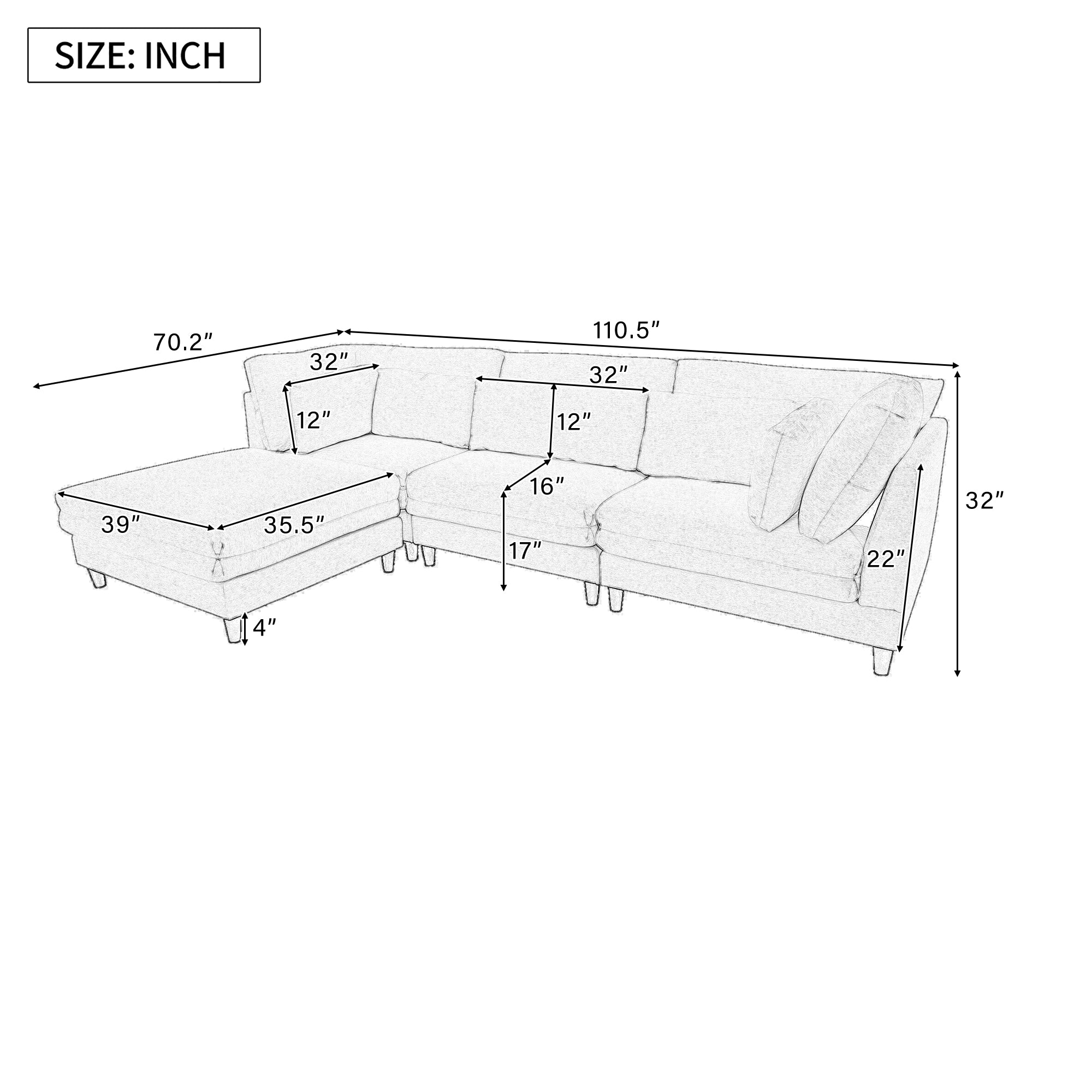 Modern Modular Sectional Sofa