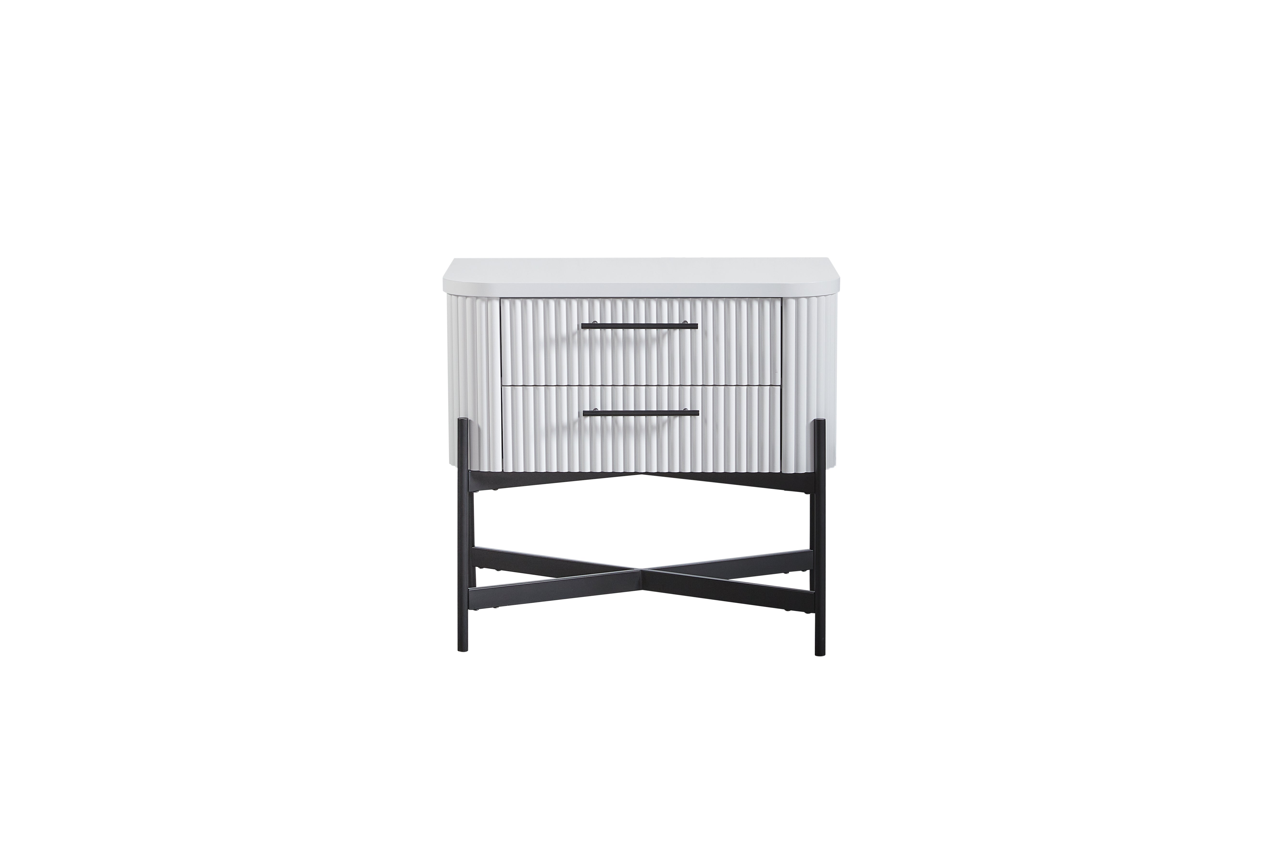 Kennedy Fluted 2-Drawer Nightstand