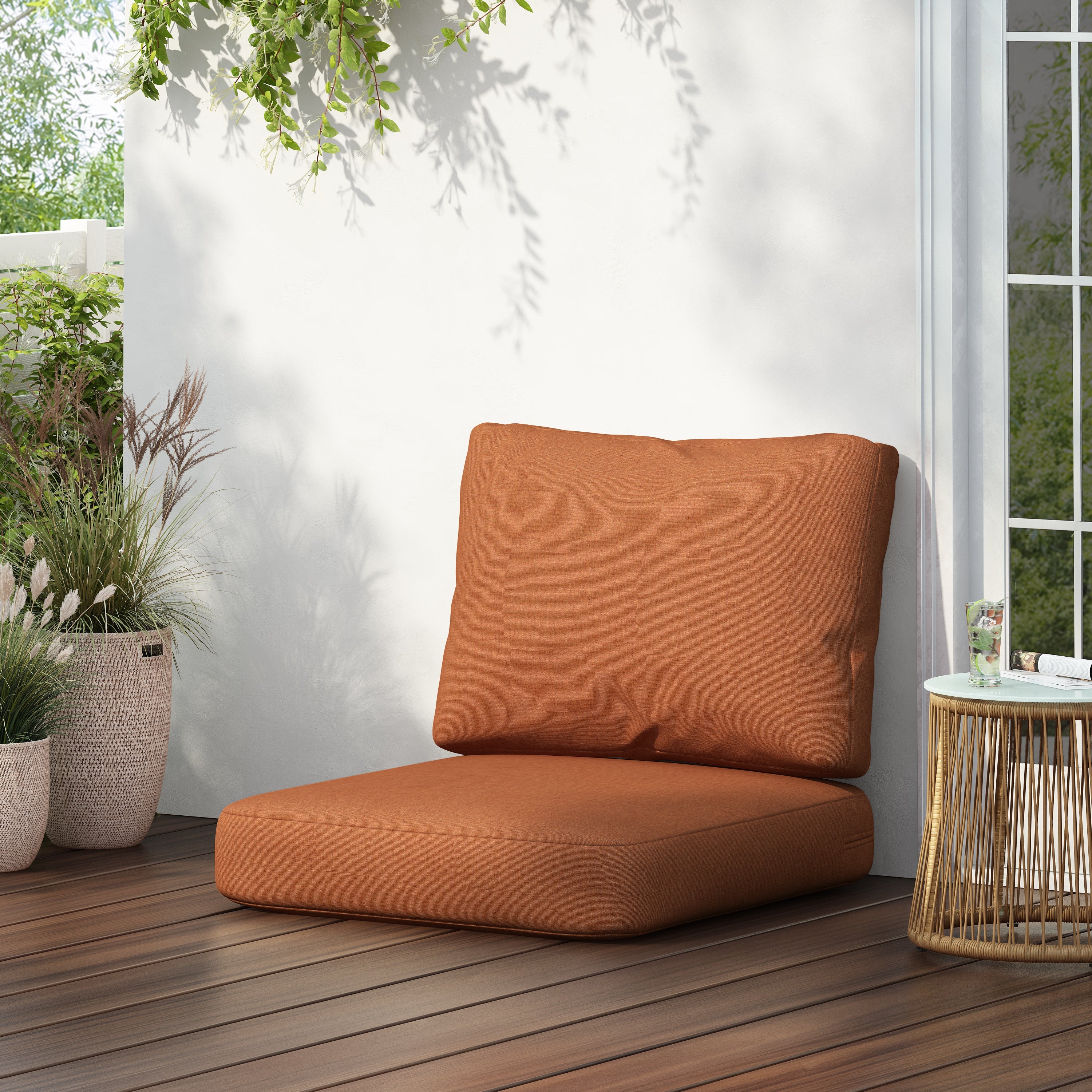 Noah Outdoor Club Chair Cushion Set, Seat Cushion and Back Cushion