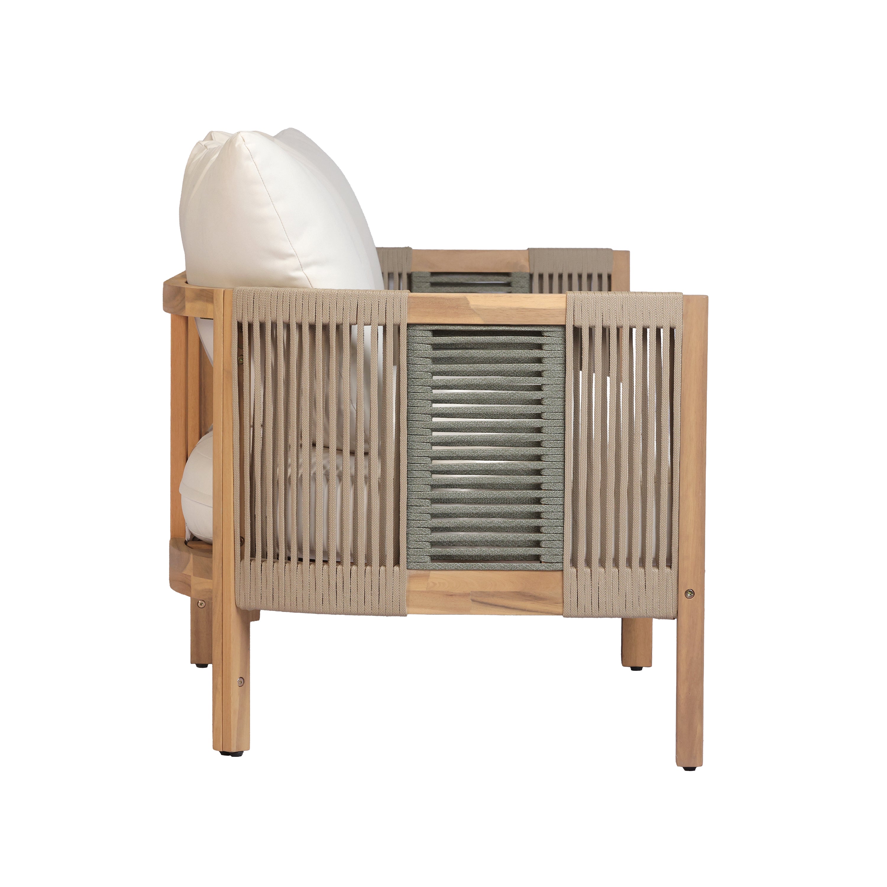 Potter Outdoor Acacia Wood 3-Seater Sofa