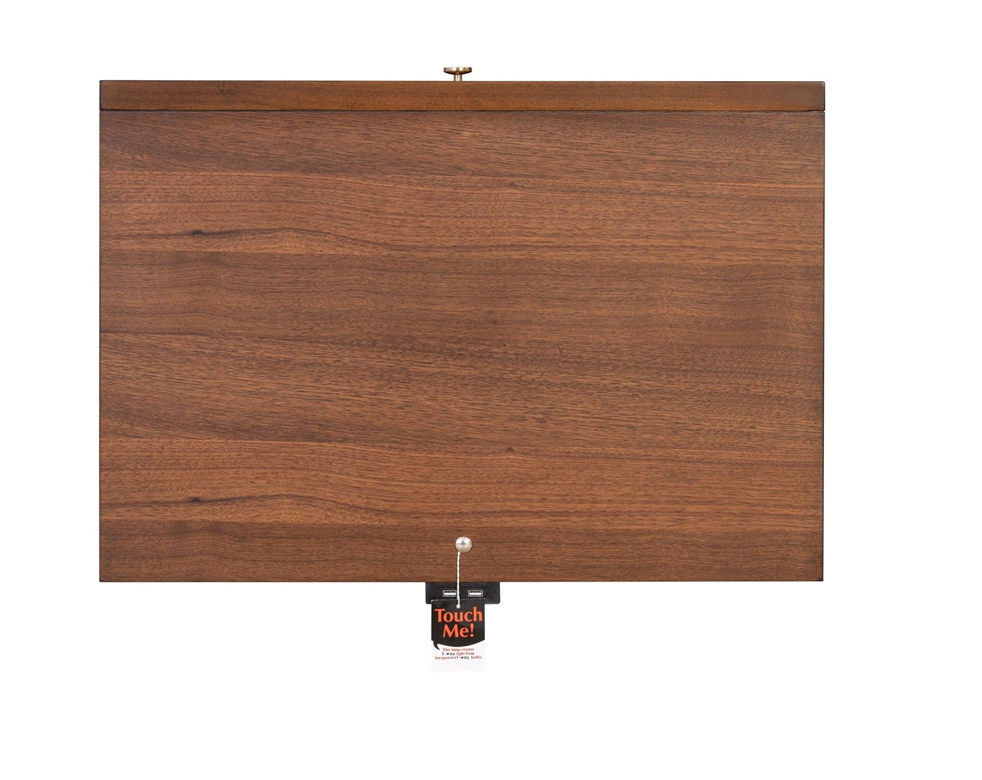 Edison Mid-Century Modern Nightstand with Gold Capped Legs
