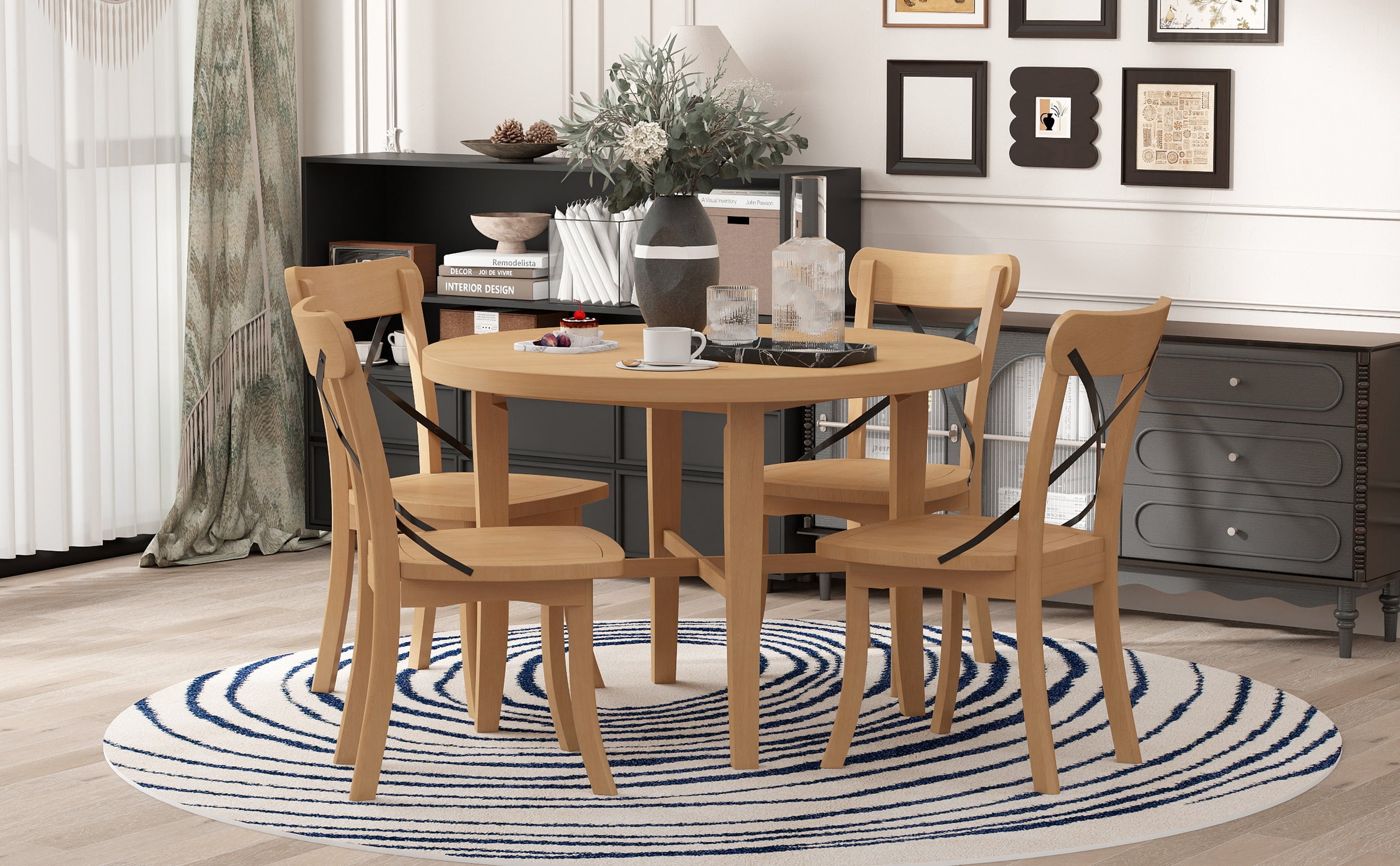 5-Piece Farmhouse Dining Set