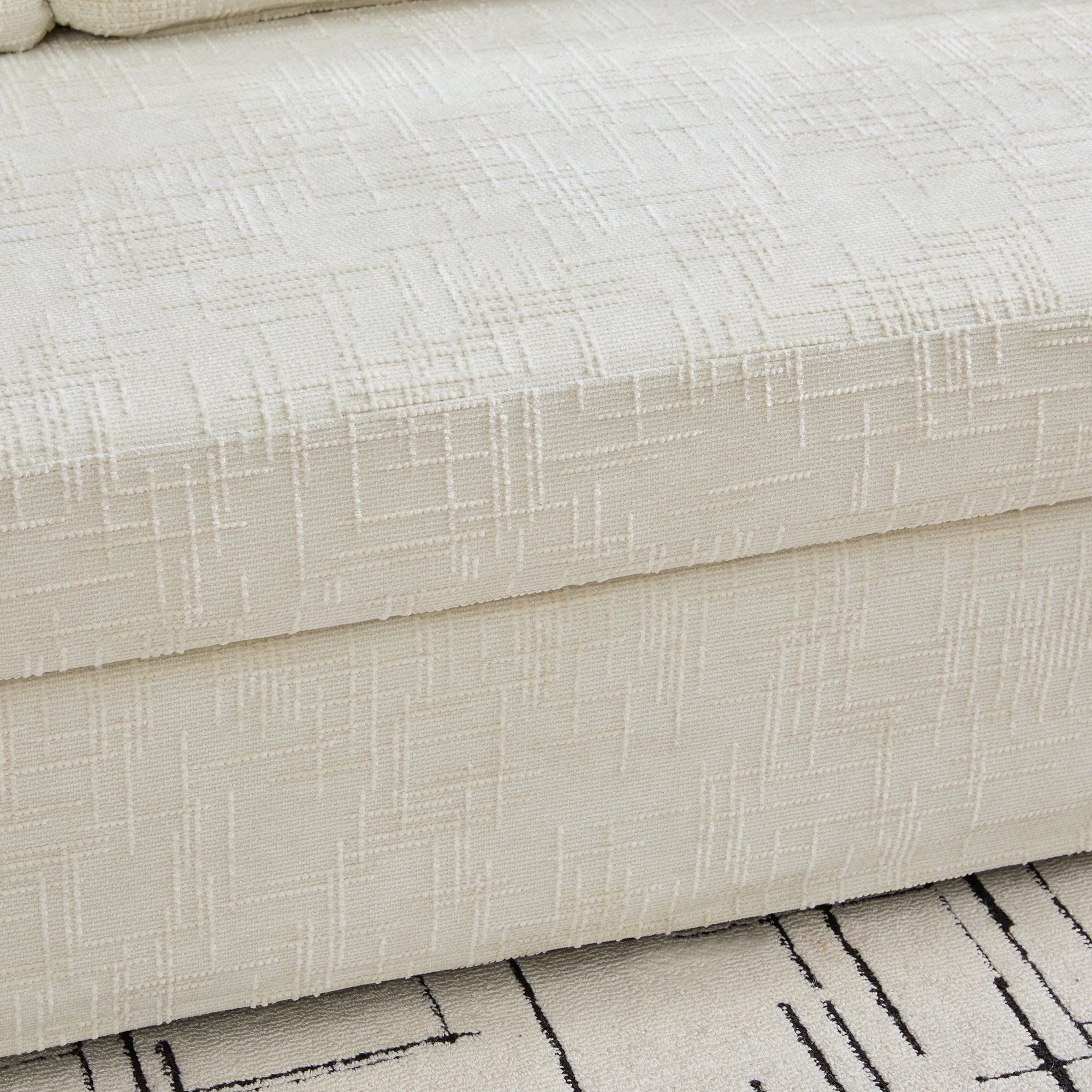 Three-Seater Modern Casual Chenille Sofa with Deep Seat