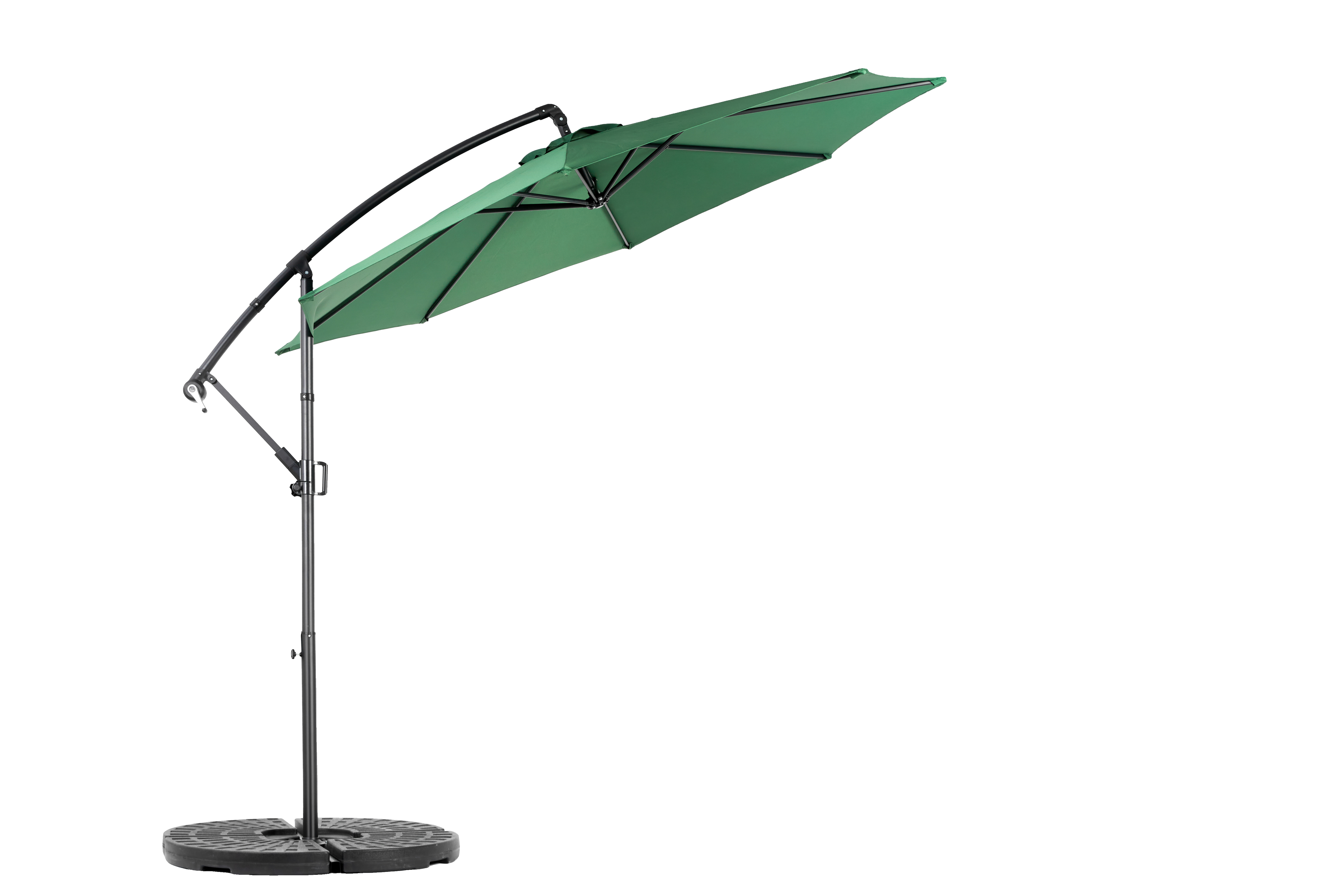 10' Offset Hanging Market Patio Umbrella w/Easy Tilt Adjustment, Base Not Included