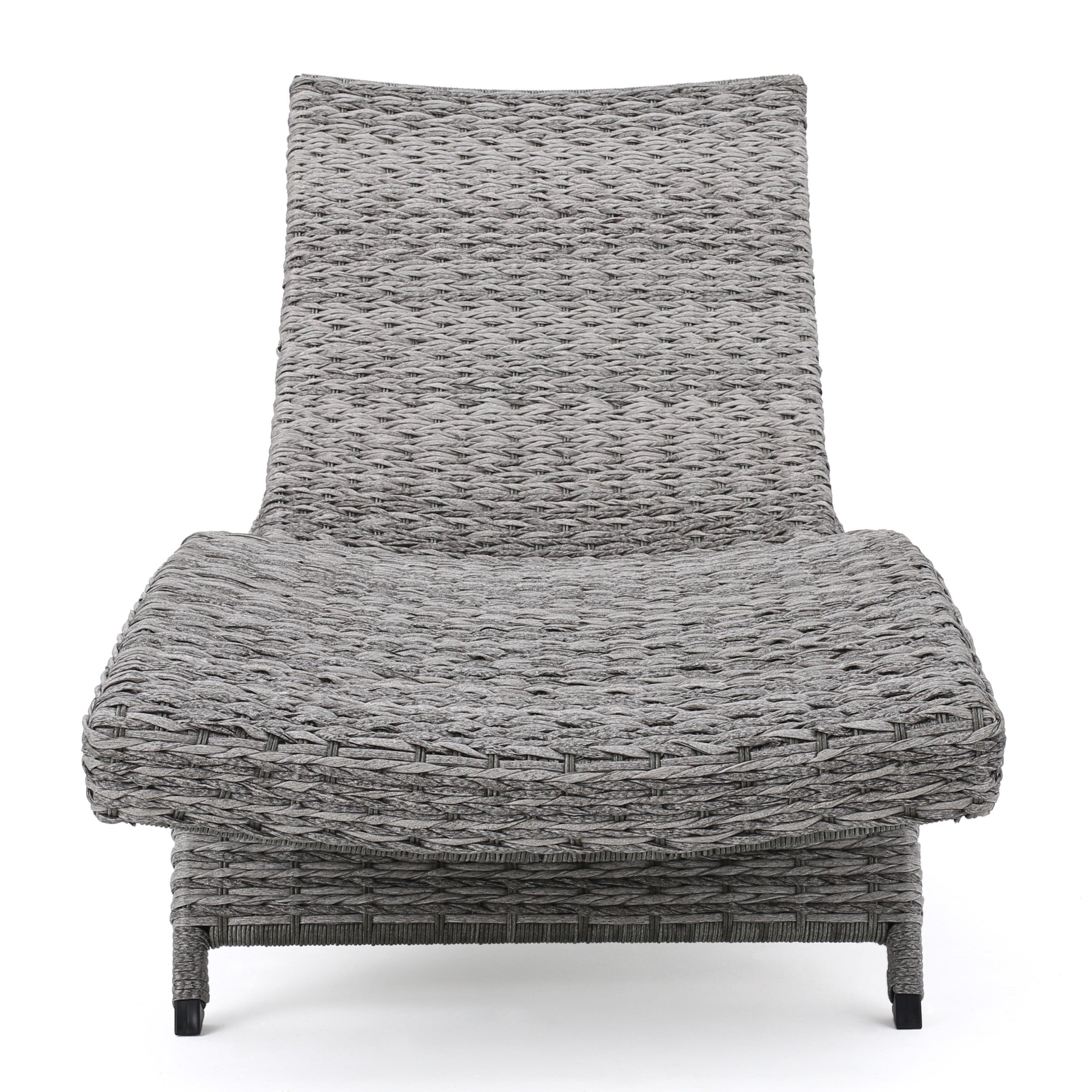 Crete Wicker Chaise Lounge, Set of 2
