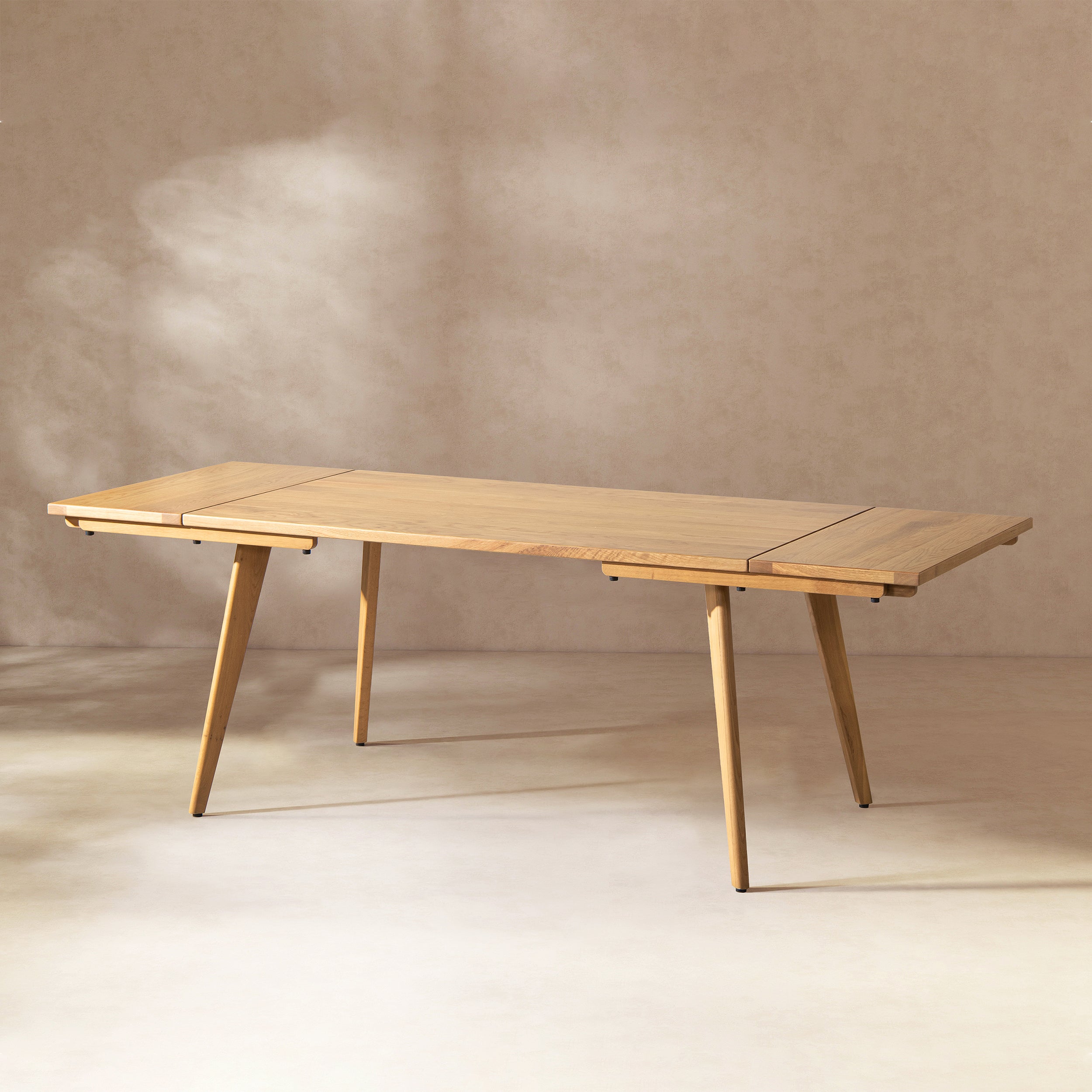 Capri Solid Oak Wood Extendable Dining Table