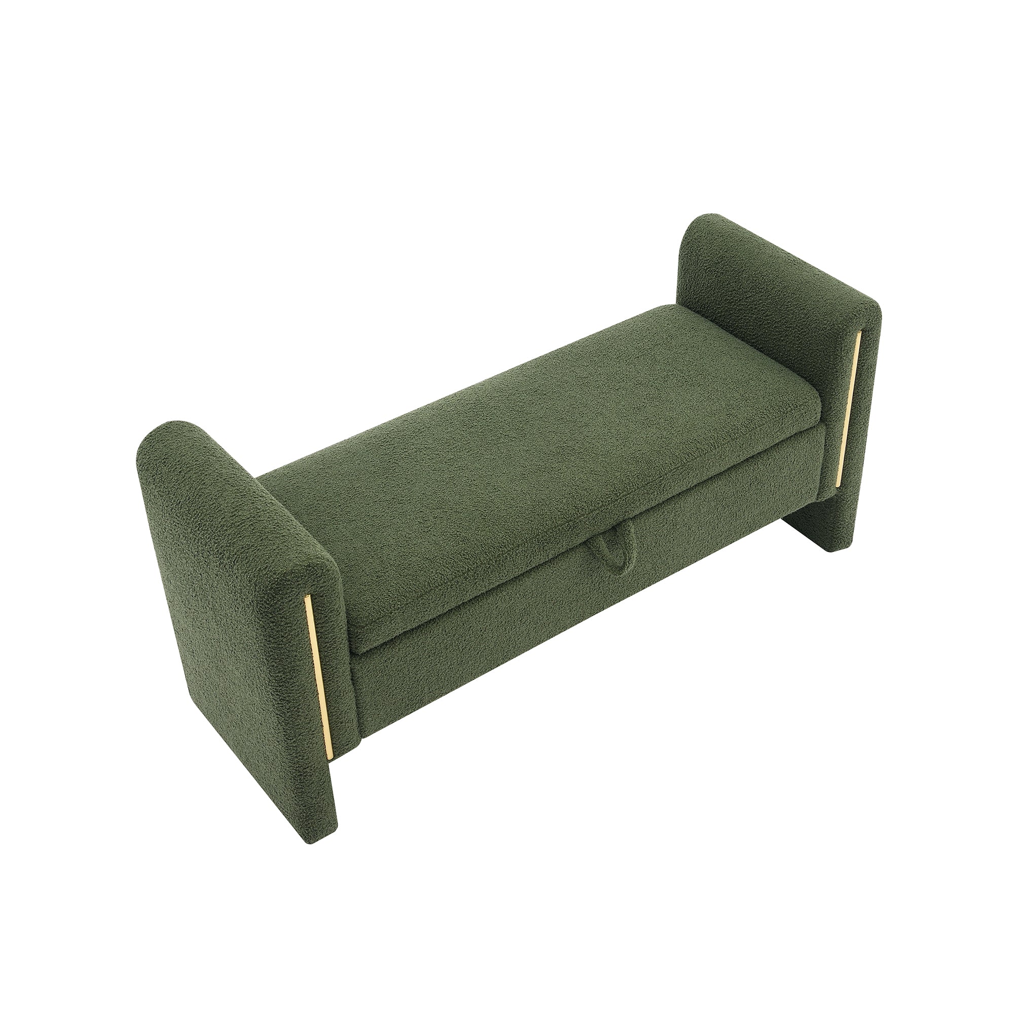 Modern Teddy Bench with Arms and Storage