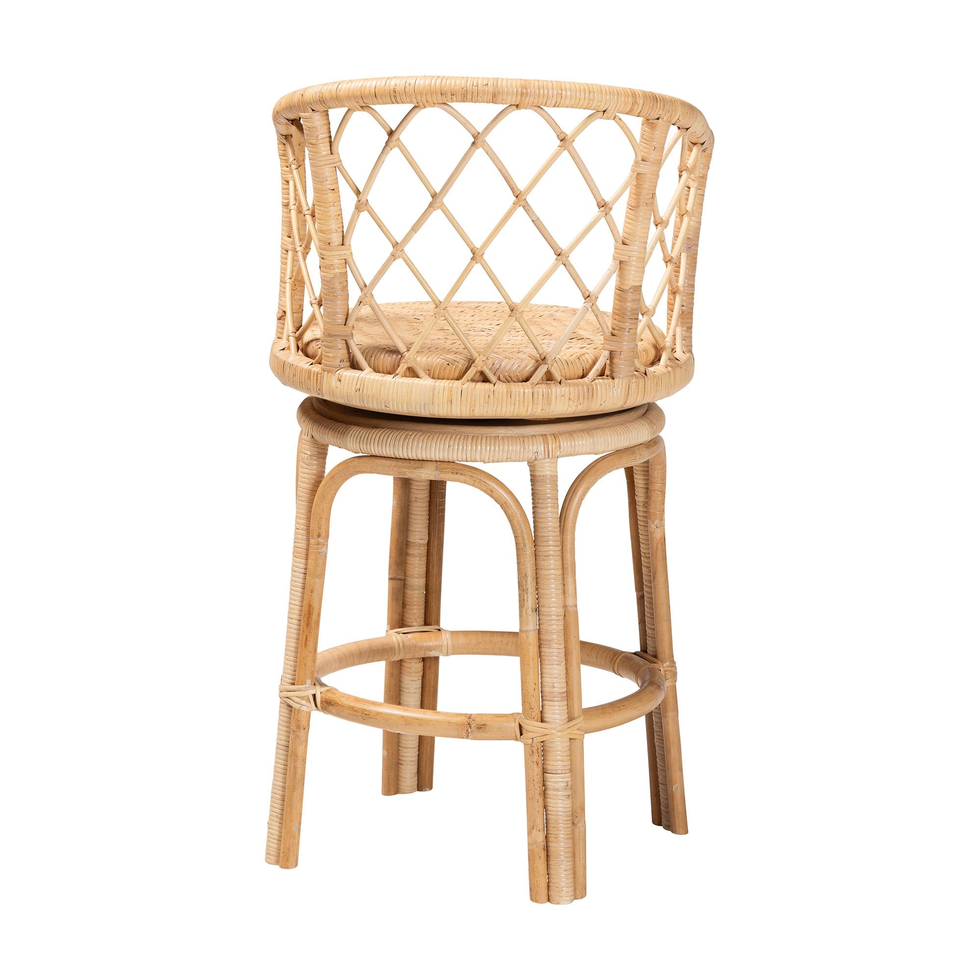 Monty Rattan Swivel Counter Stool