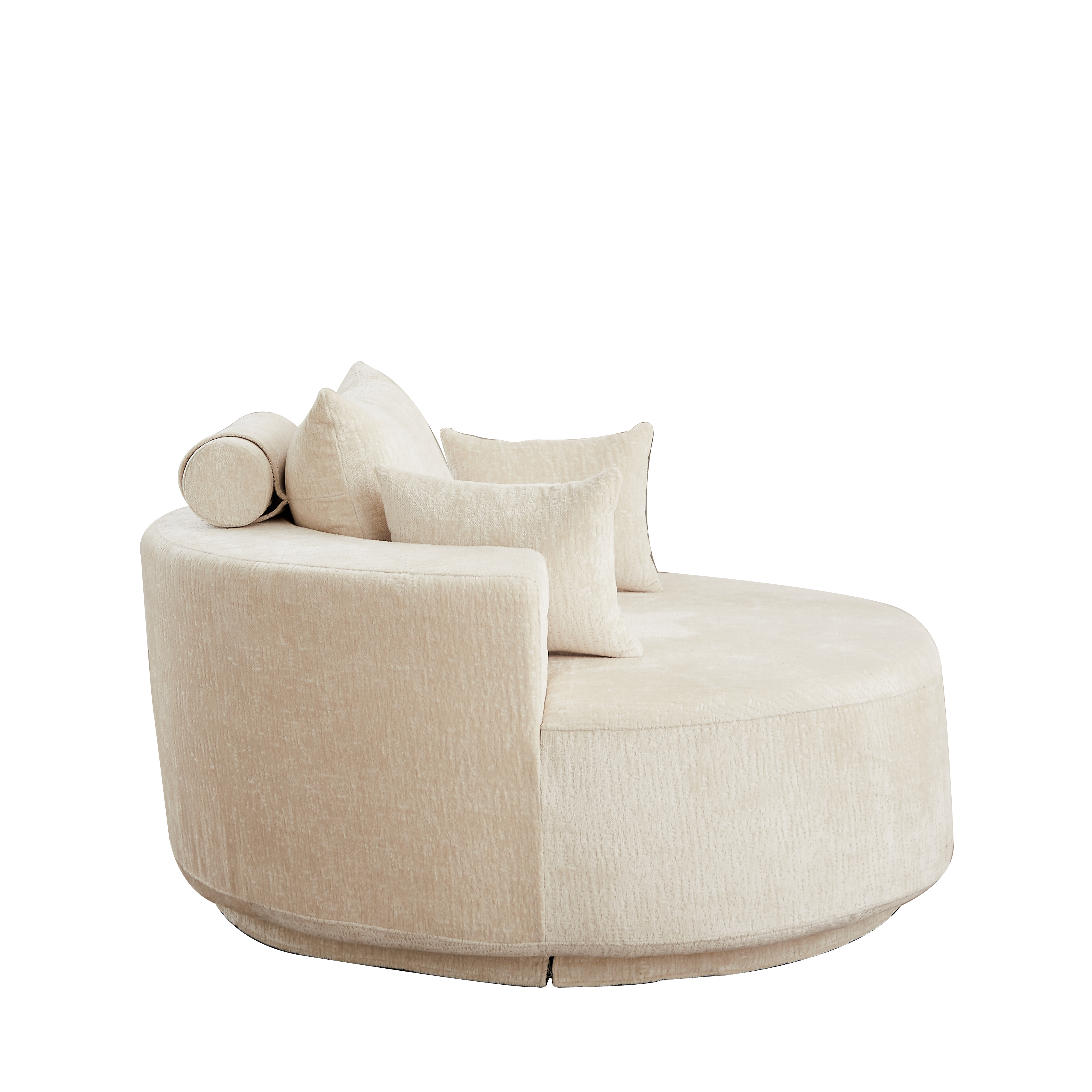 Oversized Chenille Swivel Lounge Chair
