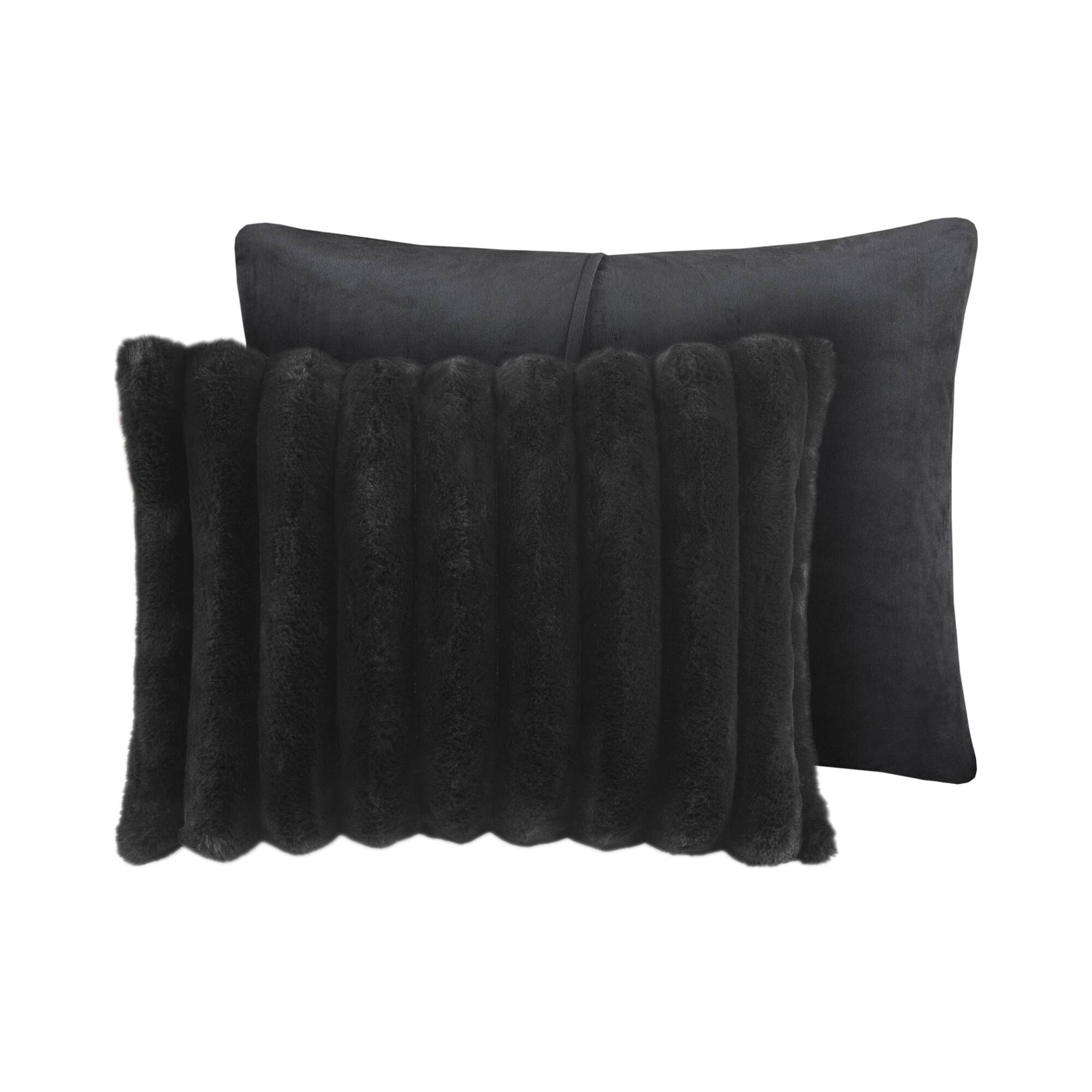 Ultrasoft Faux Fur Ribbed Comforter Set